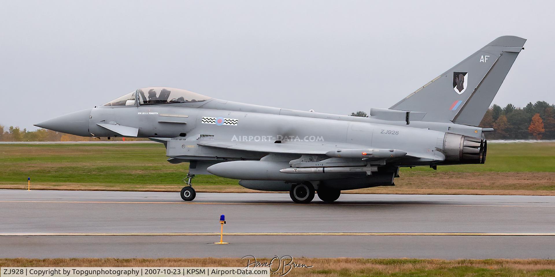 ZJ928, 2006 Eurofighter EF-2000 Typhoon FGR4 C/N 0094/BS019, ASCOT252