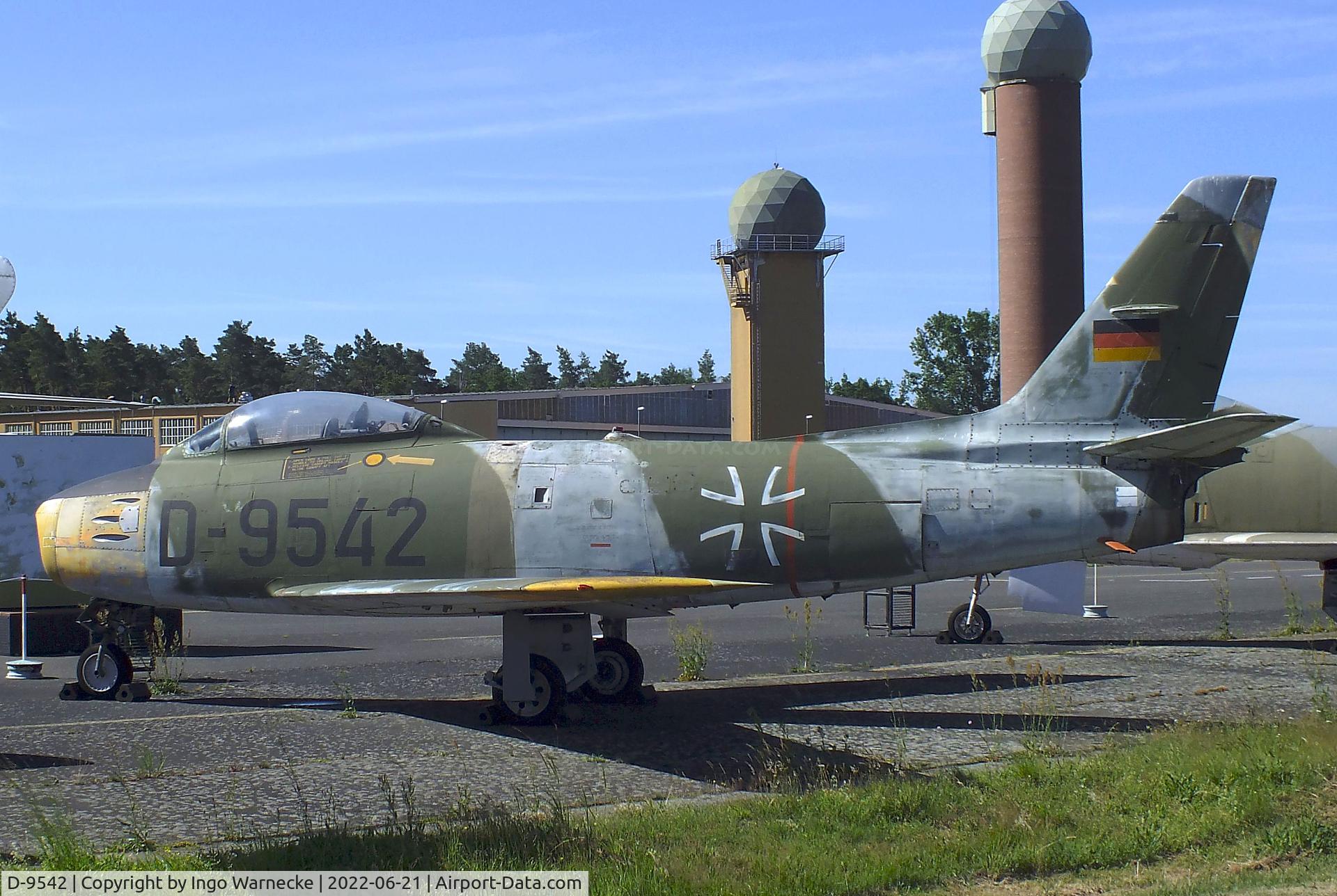 D-9542, 1956 Canadair CL-13B Sabre 6 C/N S6-1740, Canadair CL-13B Sabre 6 (F-86) at the MHM Berlin-Gatow (aka Luftwaffenmuseum, German Air Force Museum)