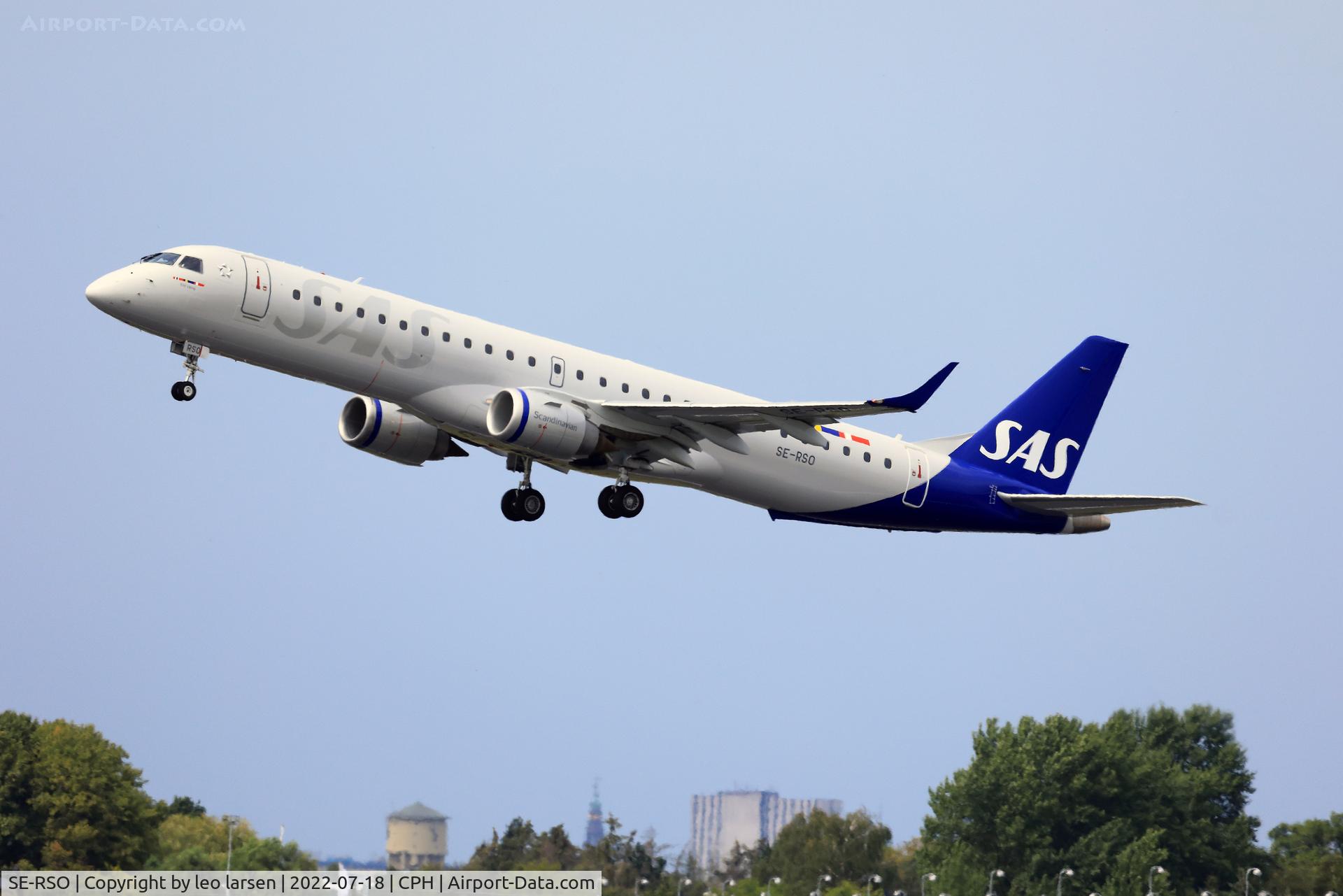 SE-RSO, 2008 Embraer 195LR (ERJ-190-200LR) C/N 19000168, Copenhagen 18.7.2022