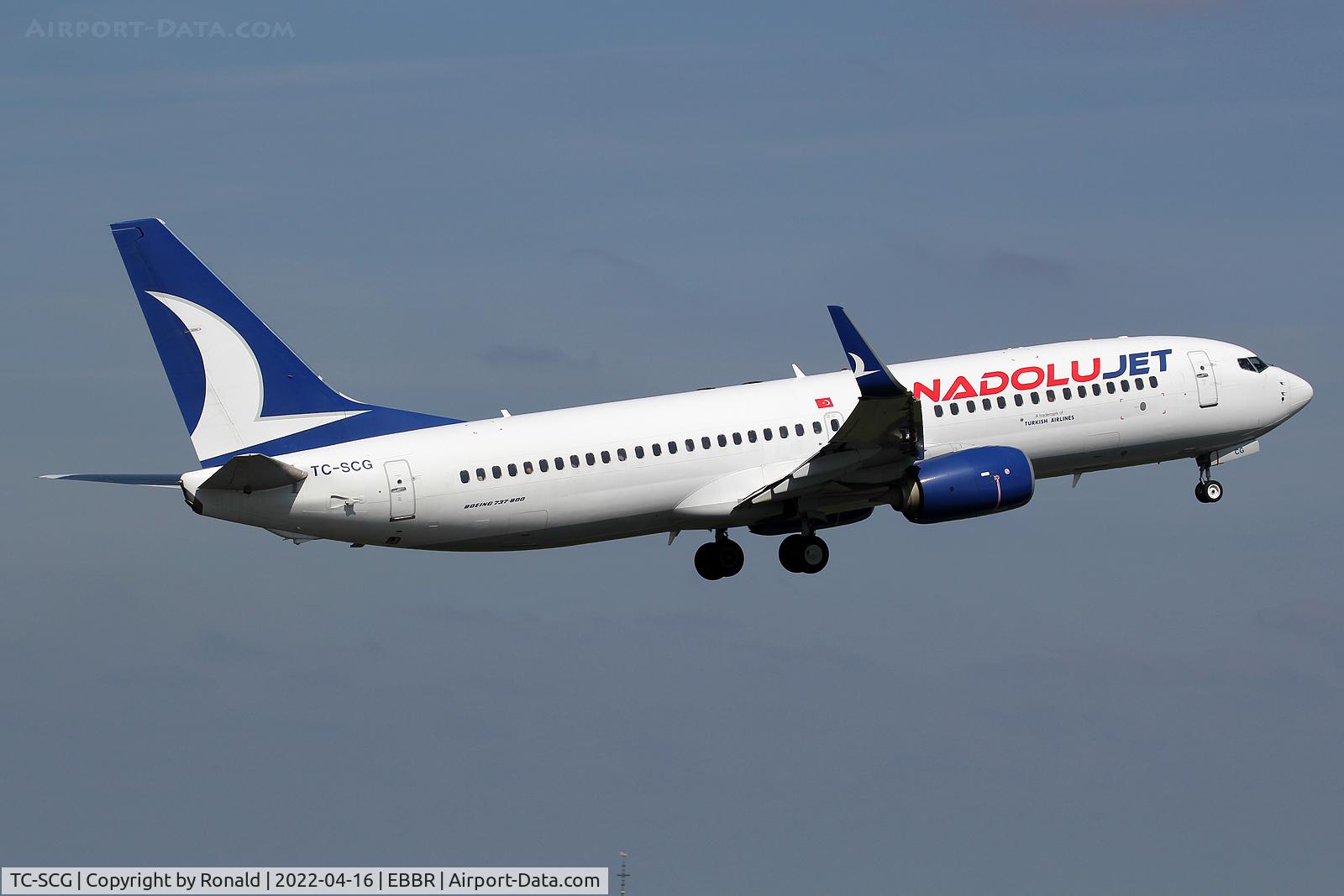 TC-SCG, 2015 Boeing 737-8AL C/N 40555, at bru