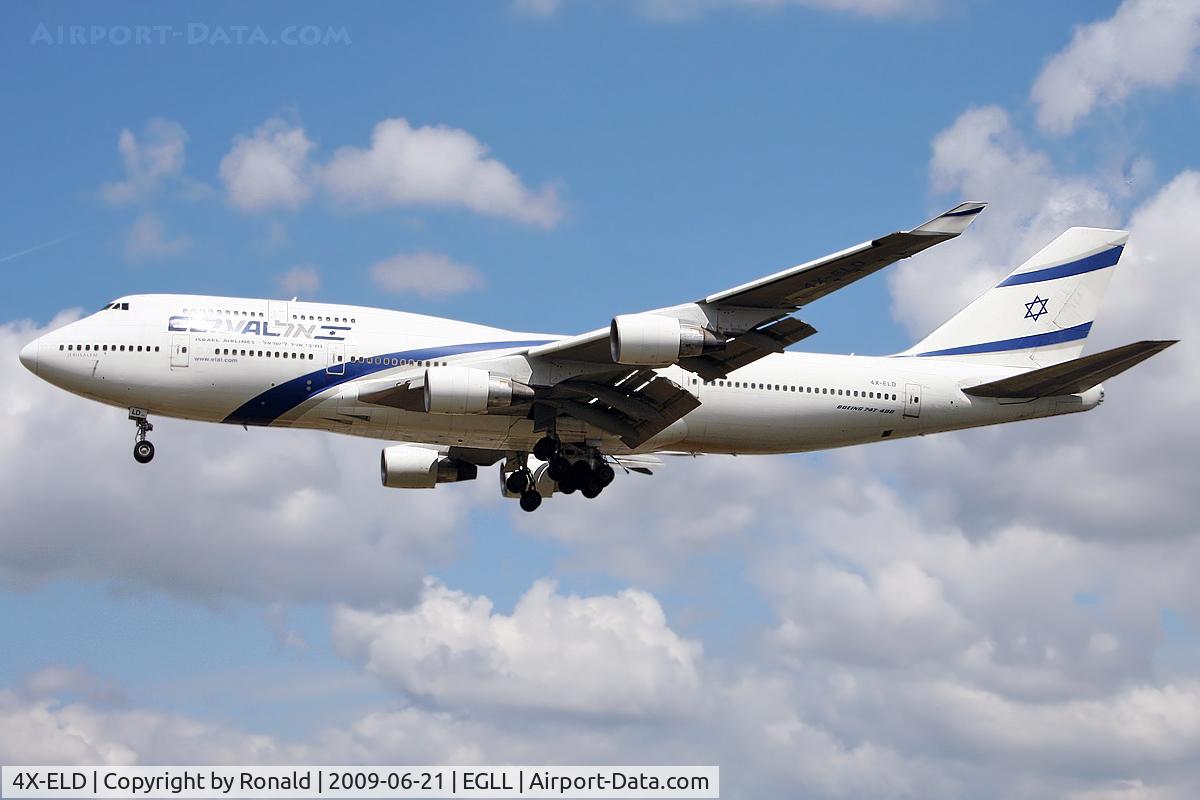 4X-ELD, 1999 Boeing 747-458 C/N 29328, at lhr