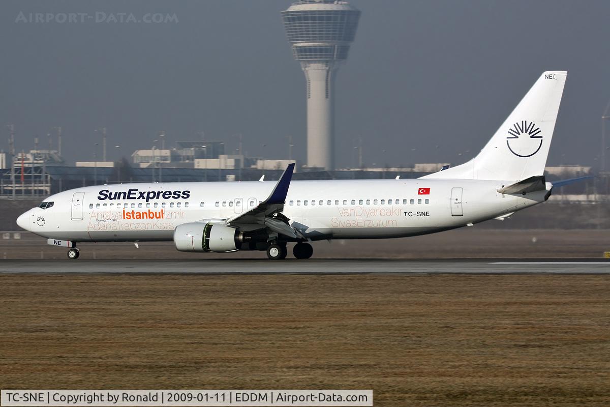 TC-SNE, 2008 Boeing 737-8HX C/N 29684, at muc