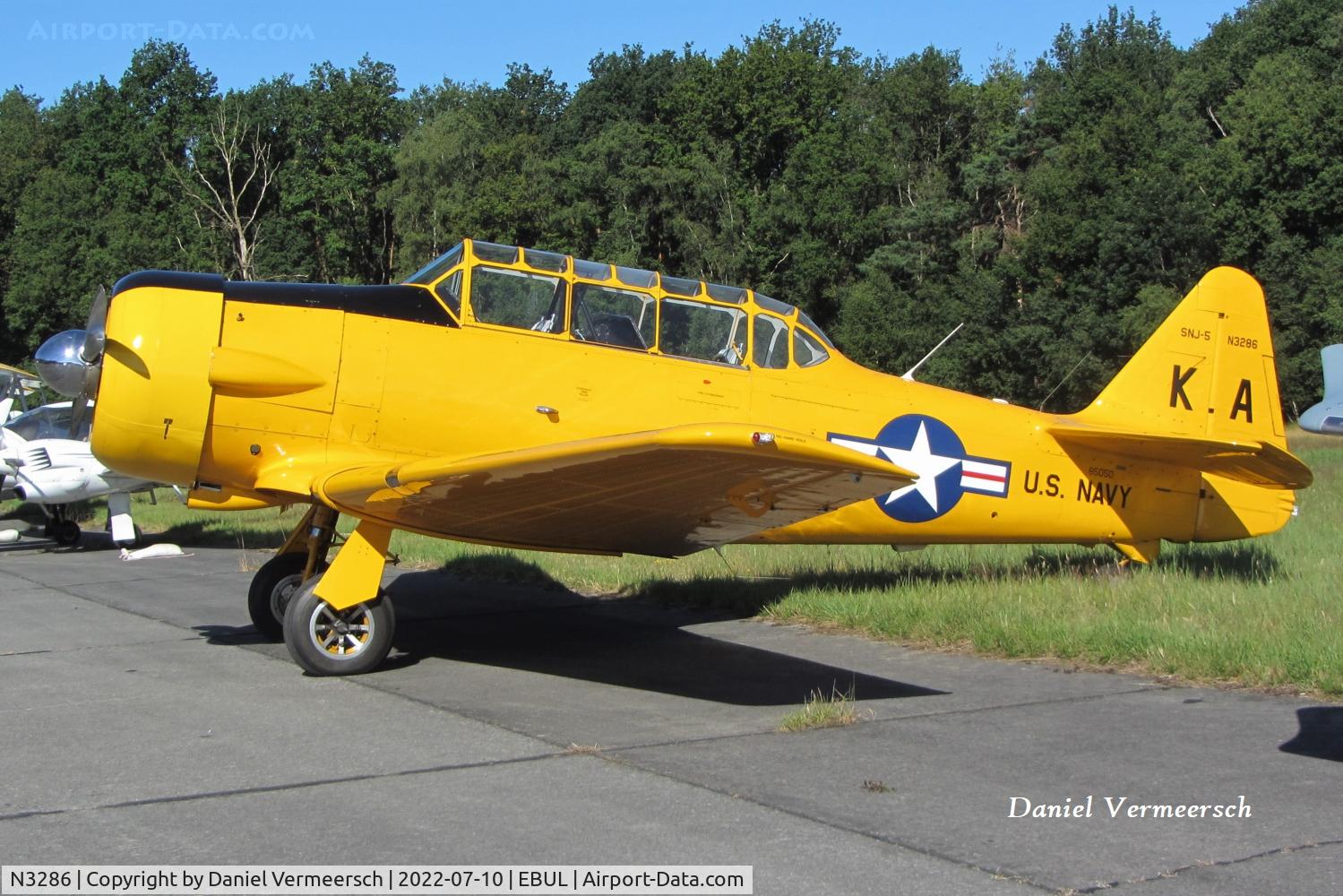 N3286, 1944 North American SNJ-5 Texan Texan C/N 88-15356, At Ursel Avia 2022.