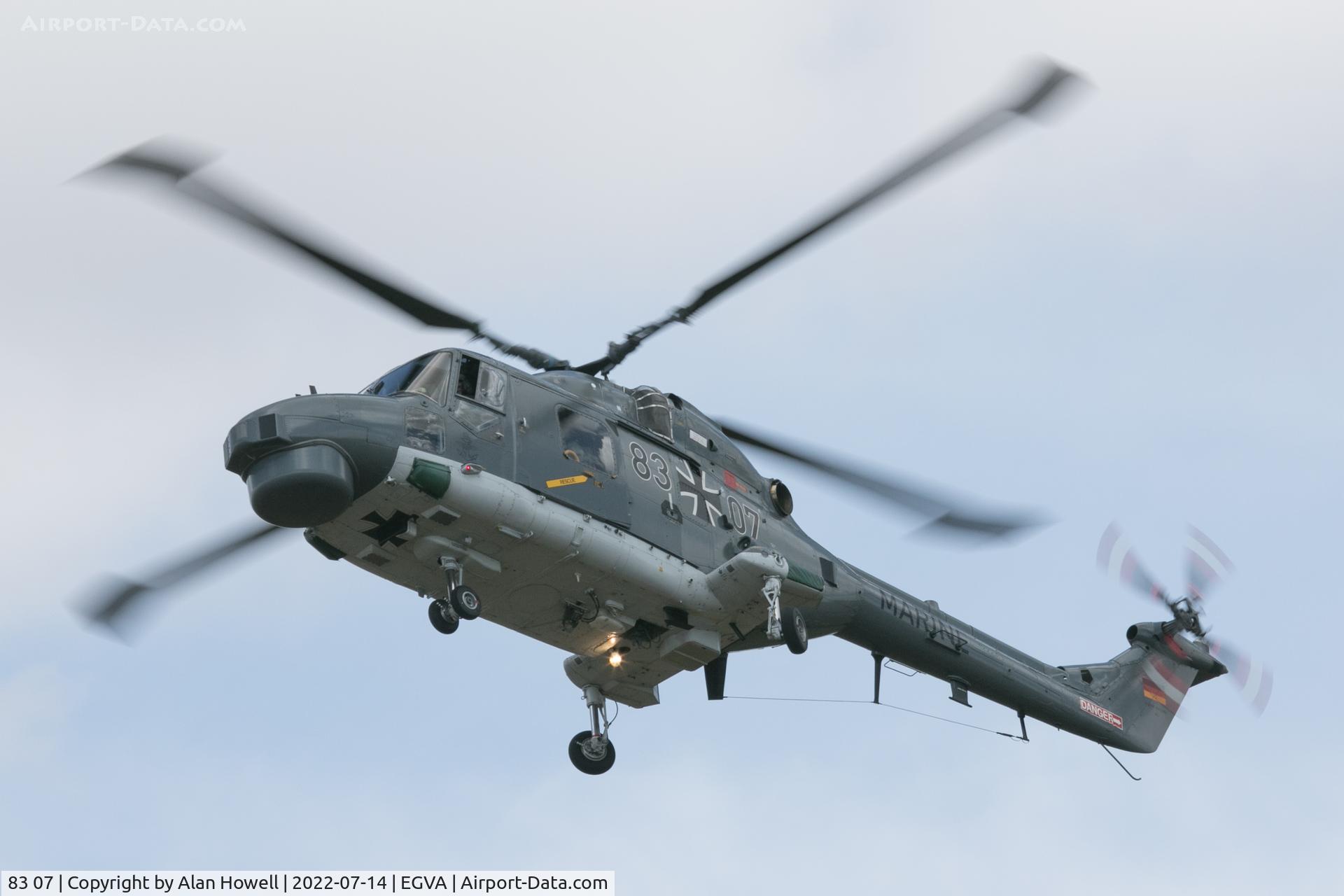 83 07, Westland Super Lynx Mk.88A C/N 421, Arriving at RIAT 2022