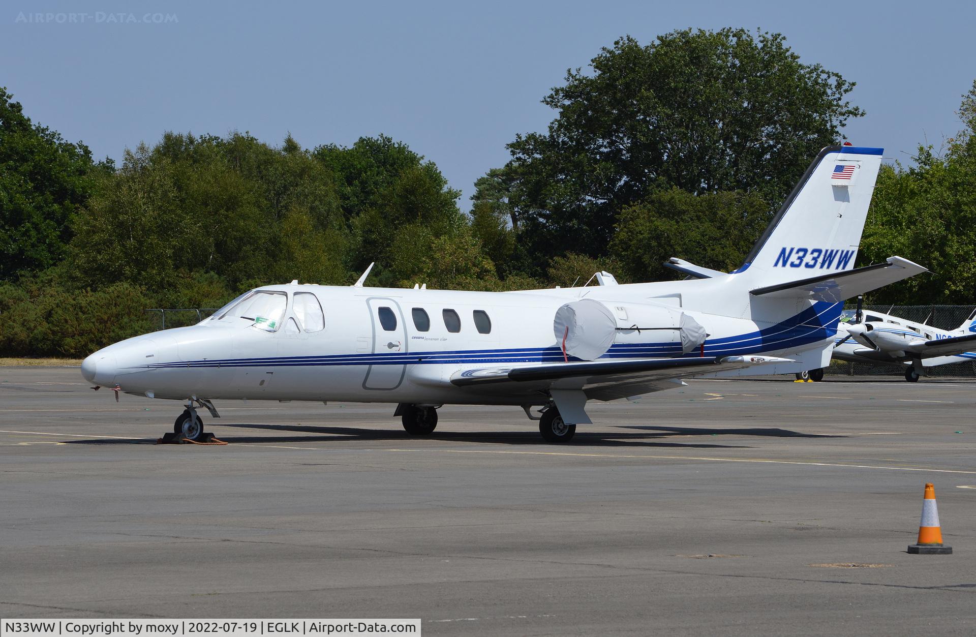 N33WW, 1978 Cessna 501 Citation I SP C/N 501-0065, Cessna 501 Citation I SP at Blackbushe.