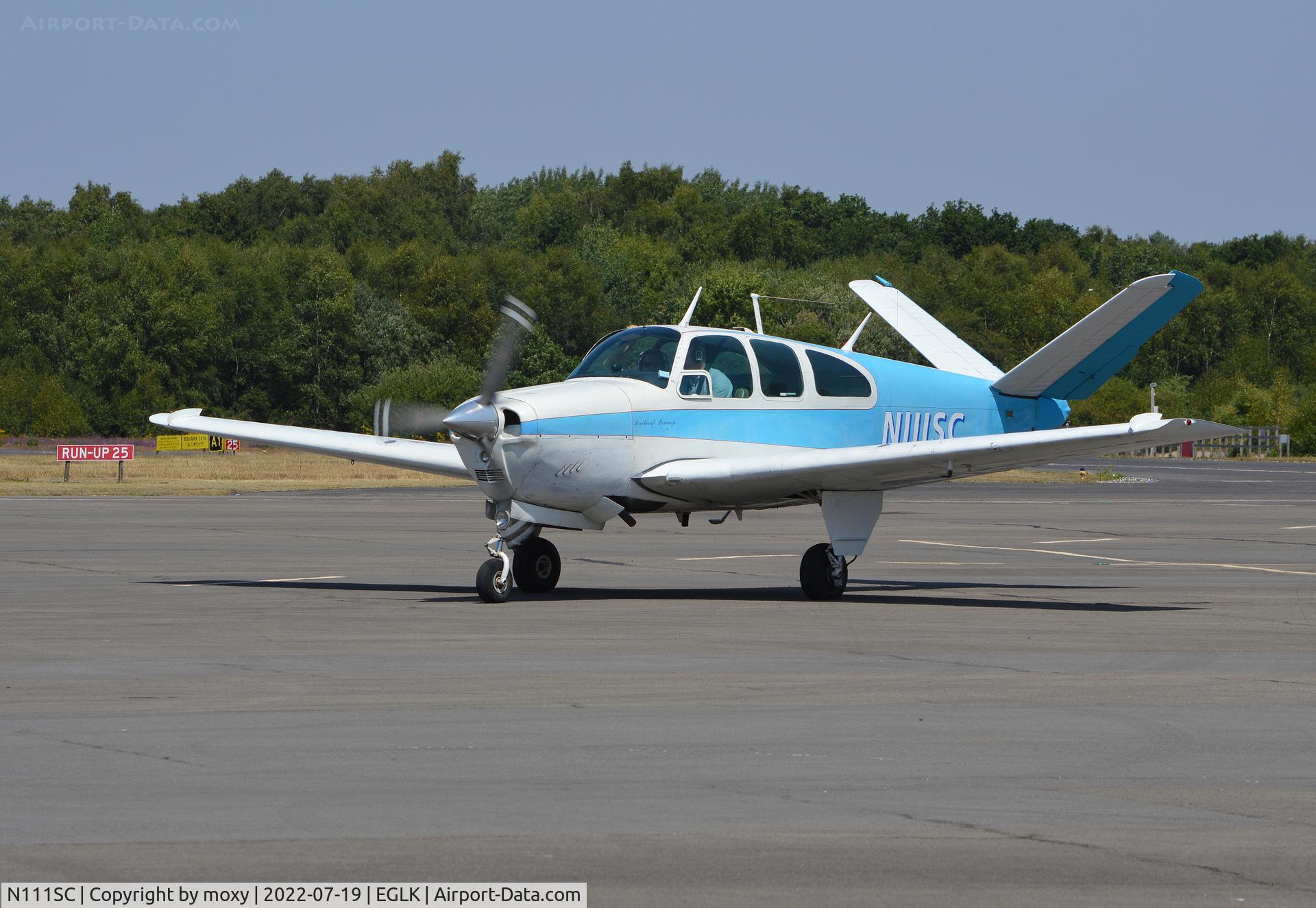 N111SC, 1961 Beech N35 Bonanza C/N D-6795, Beech N35 Bonanza at Blackbushe.