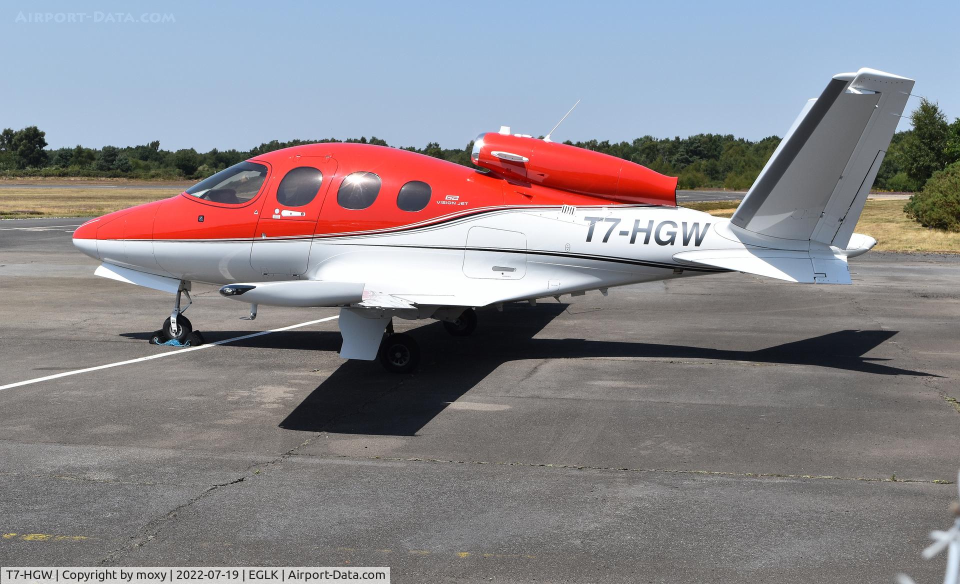 T7-HGW, 2019 Cirrus SF-50 Vision C/N 0106, Cirrus SF-50 Vision at Blackbushe. Arrived from Antwerp.