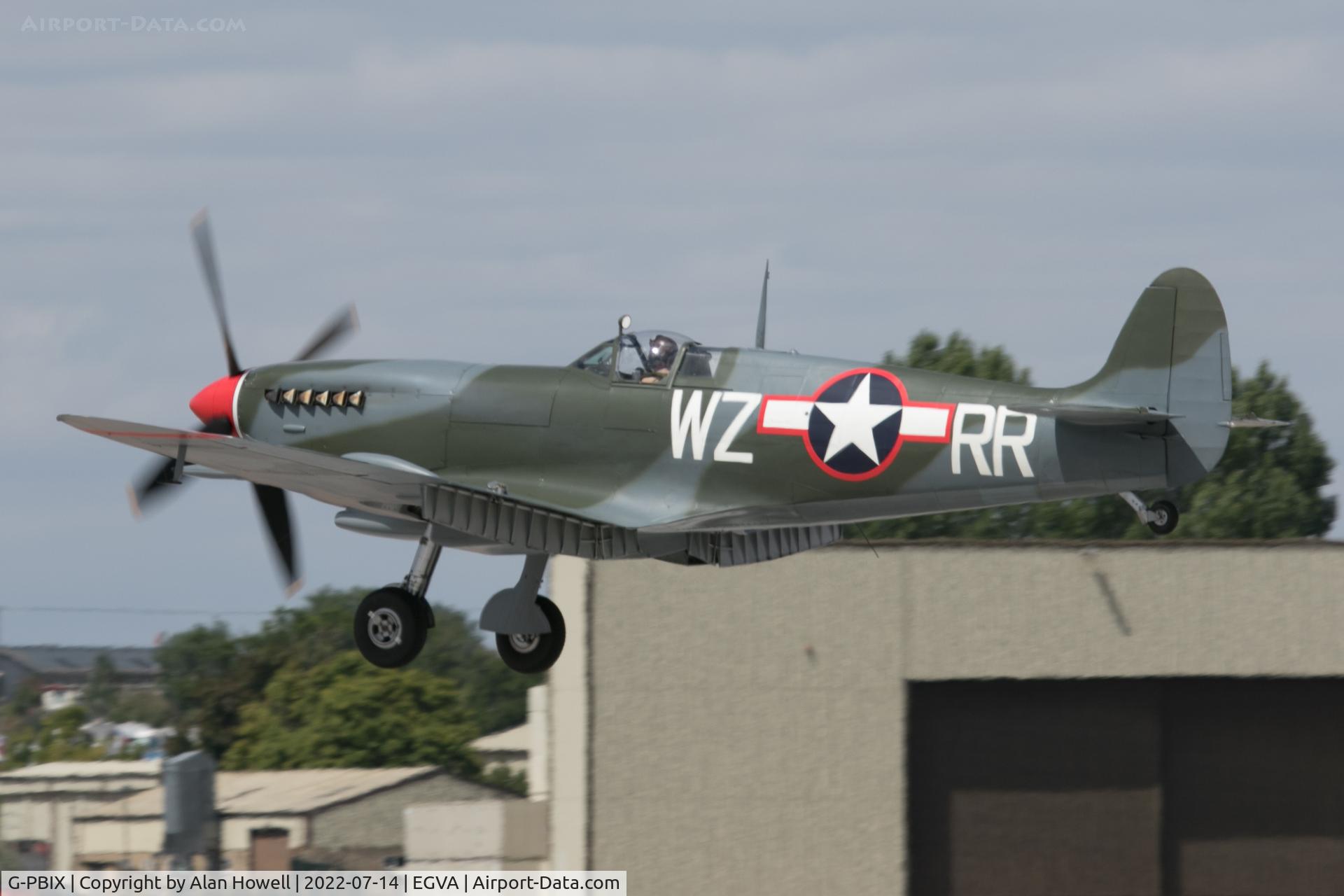 G-PBIX, 1945 Supermarine 361 Spitfire LF.XVIe C/N CBAF.11581, Arriving at RIAT 2022