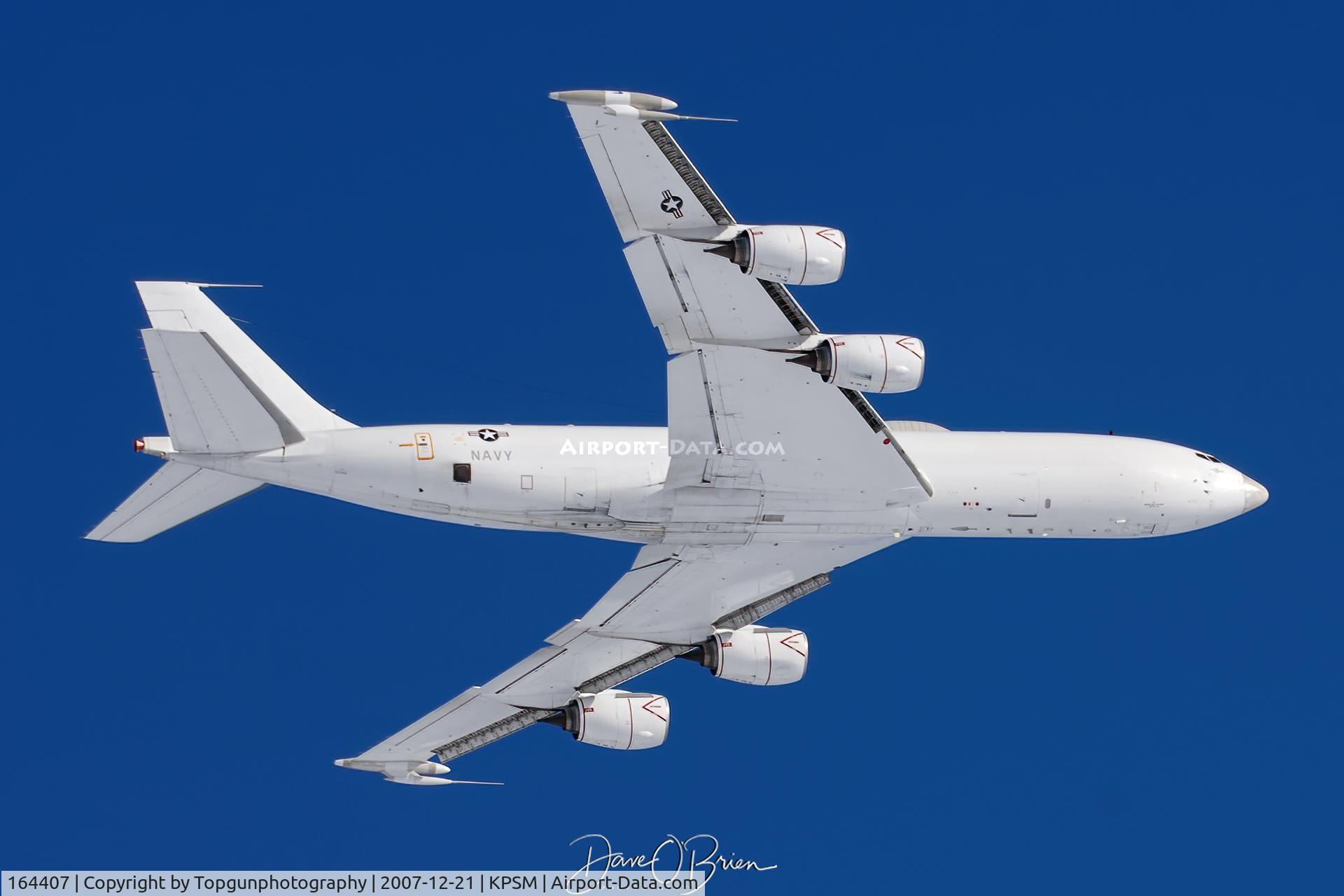 164407, 1990 Boeing E-6B Mercury C/N 24506, taking off RW16