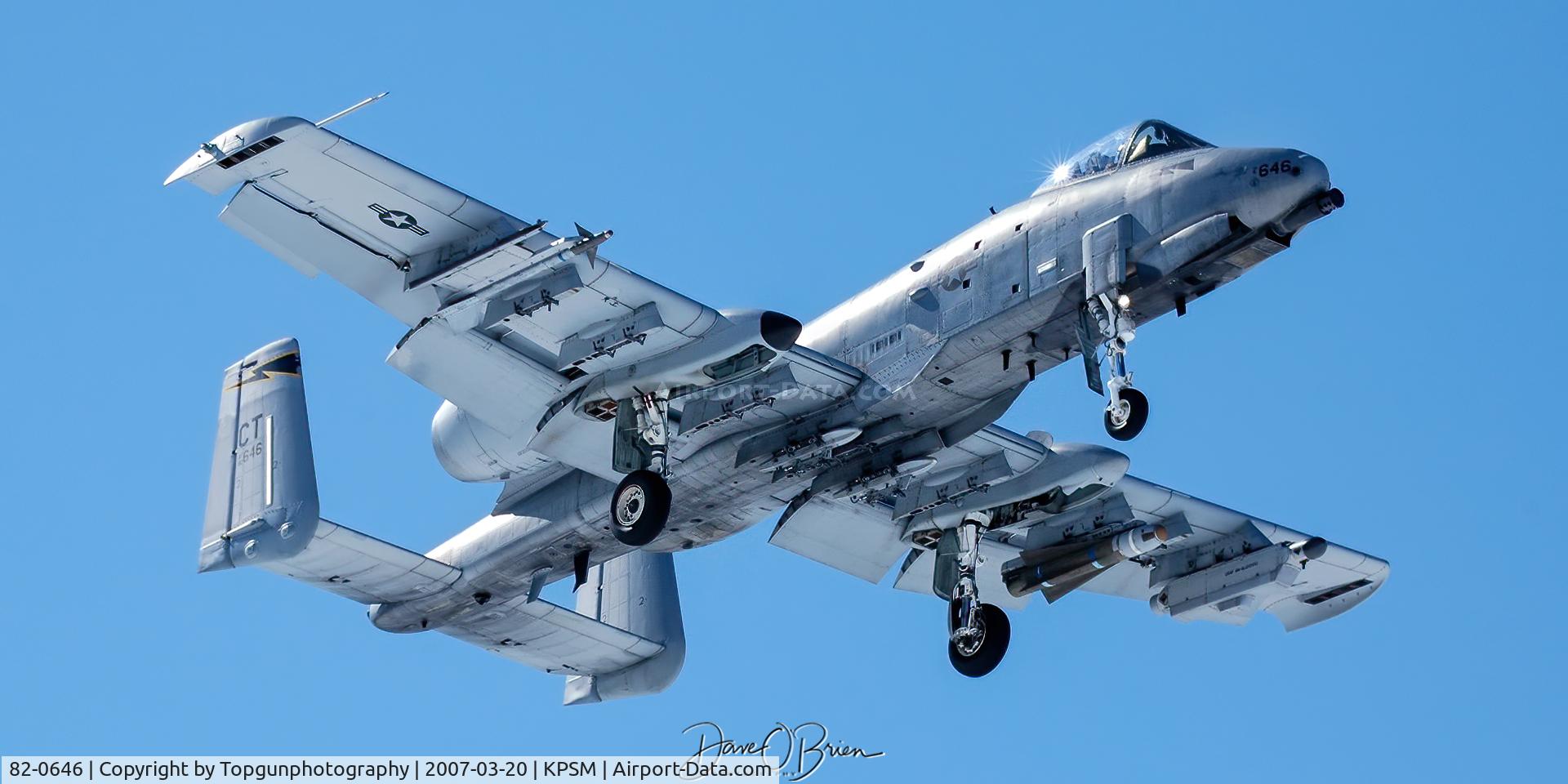 82-0646, 1982 Fairchild Republic A-10C Thunderbolt II C/N A10-0694, YANKEE22 landing RW34