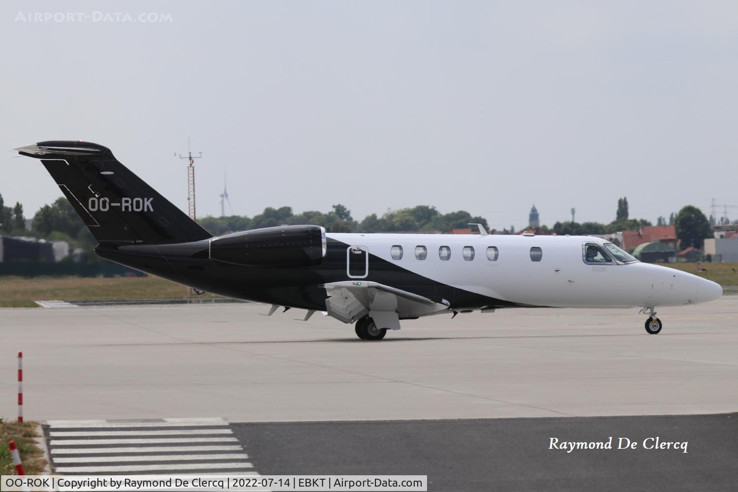 OO-ROK, 2022 Cessna 525C CitationJet CJ4 CitationJet CJ4 C/N 525C-0388, OO-ROK at Kortrijk Airport.