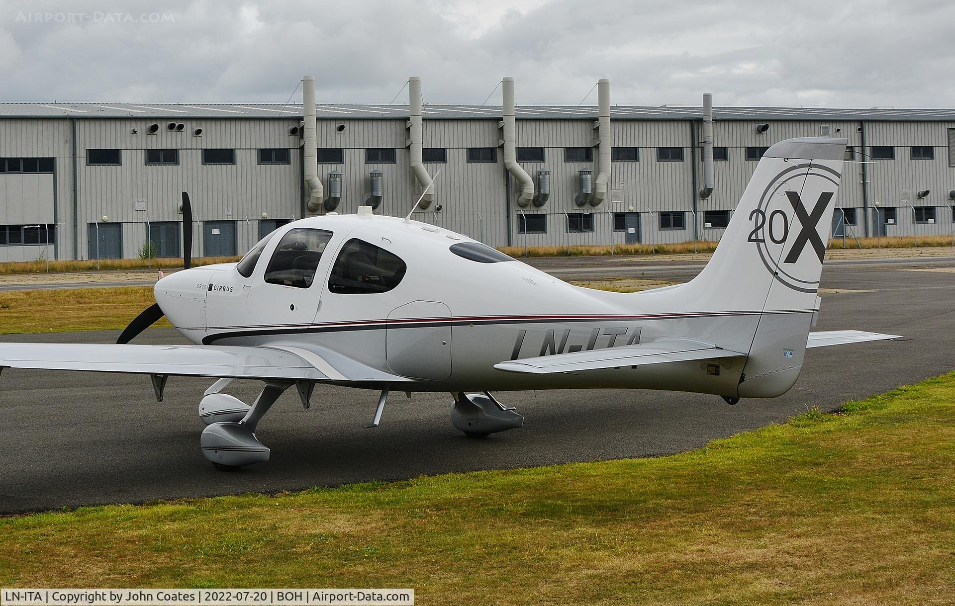 LN-ITA, Cirrus SR-20 G3-X C/N 2076, Visitor parked at Bliss Aviation