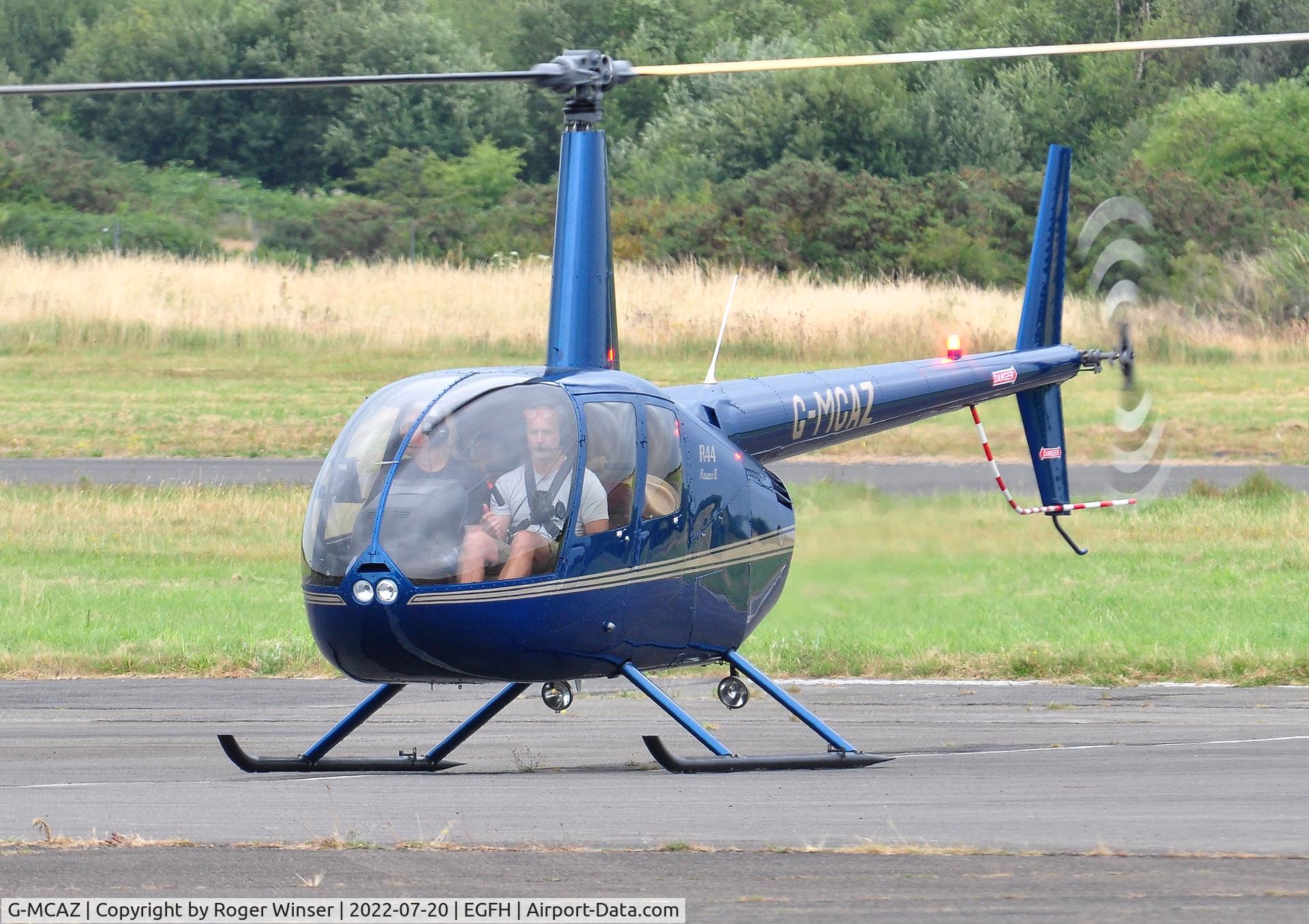G-MCAZ, 2015 Robinson R44 Raven II C/N 13785, Visiting R44 Raven II.