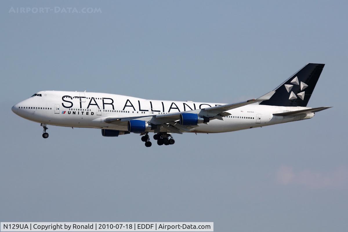 N129UA, Boeing 747-422 C/N 28814, at fra