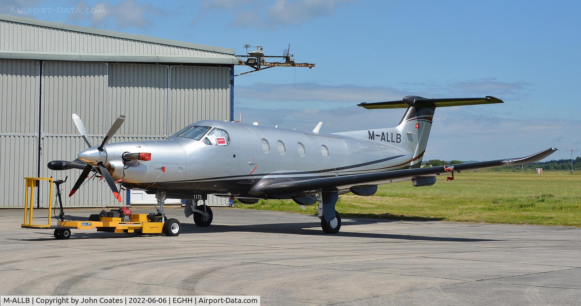 M-ALLB, 2009 Pilatus PC-12/47E C/N 1175, Parked at BAS and ex M-ALCB