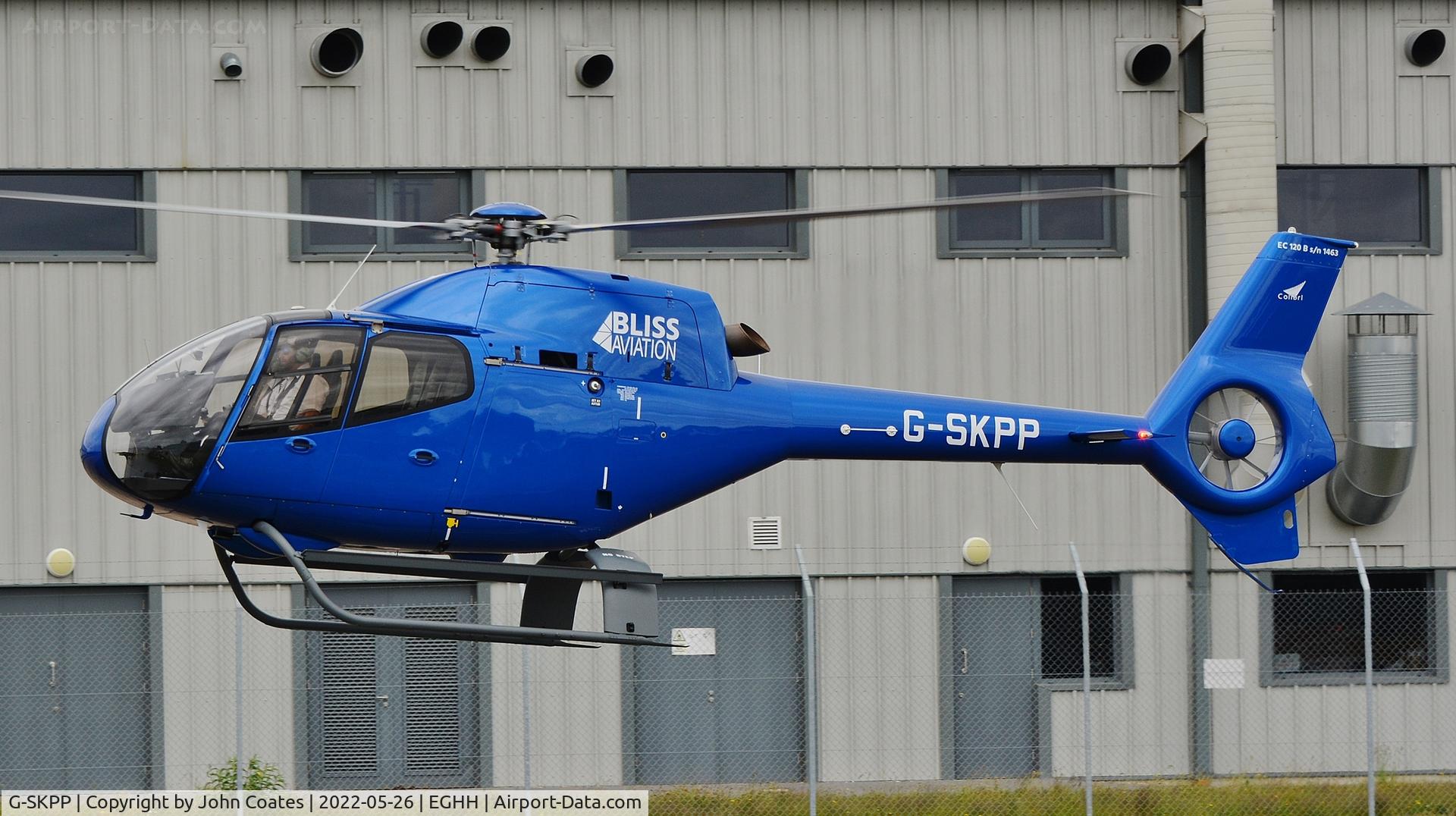 G-SKPP, 2006 Eurocopter EC-120B Colibri C/N 1463, Arriving home at Bliss Aviation