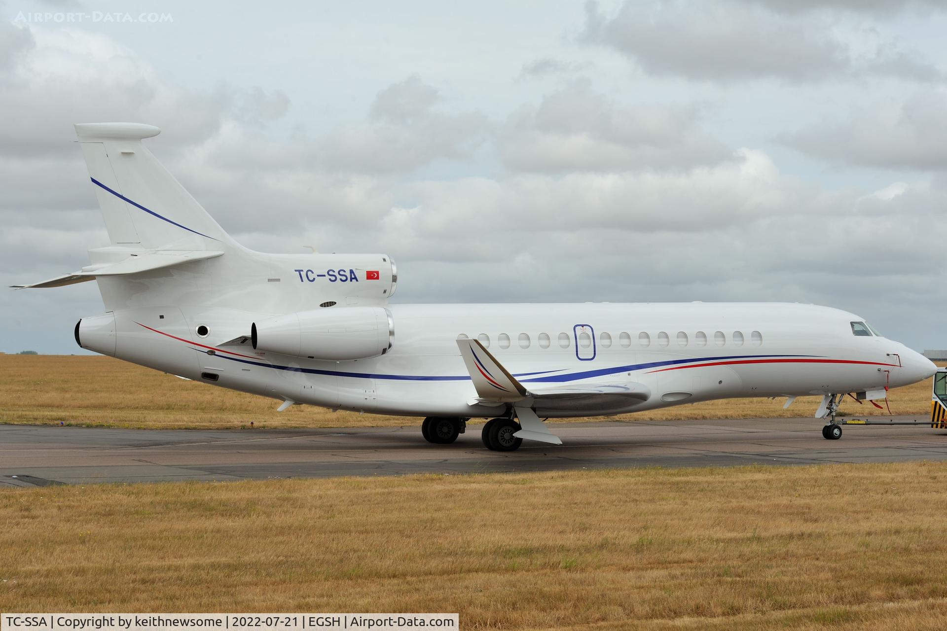 TC-SSA, Dassault Falcon 8X C/N 485, Towed to hangar.