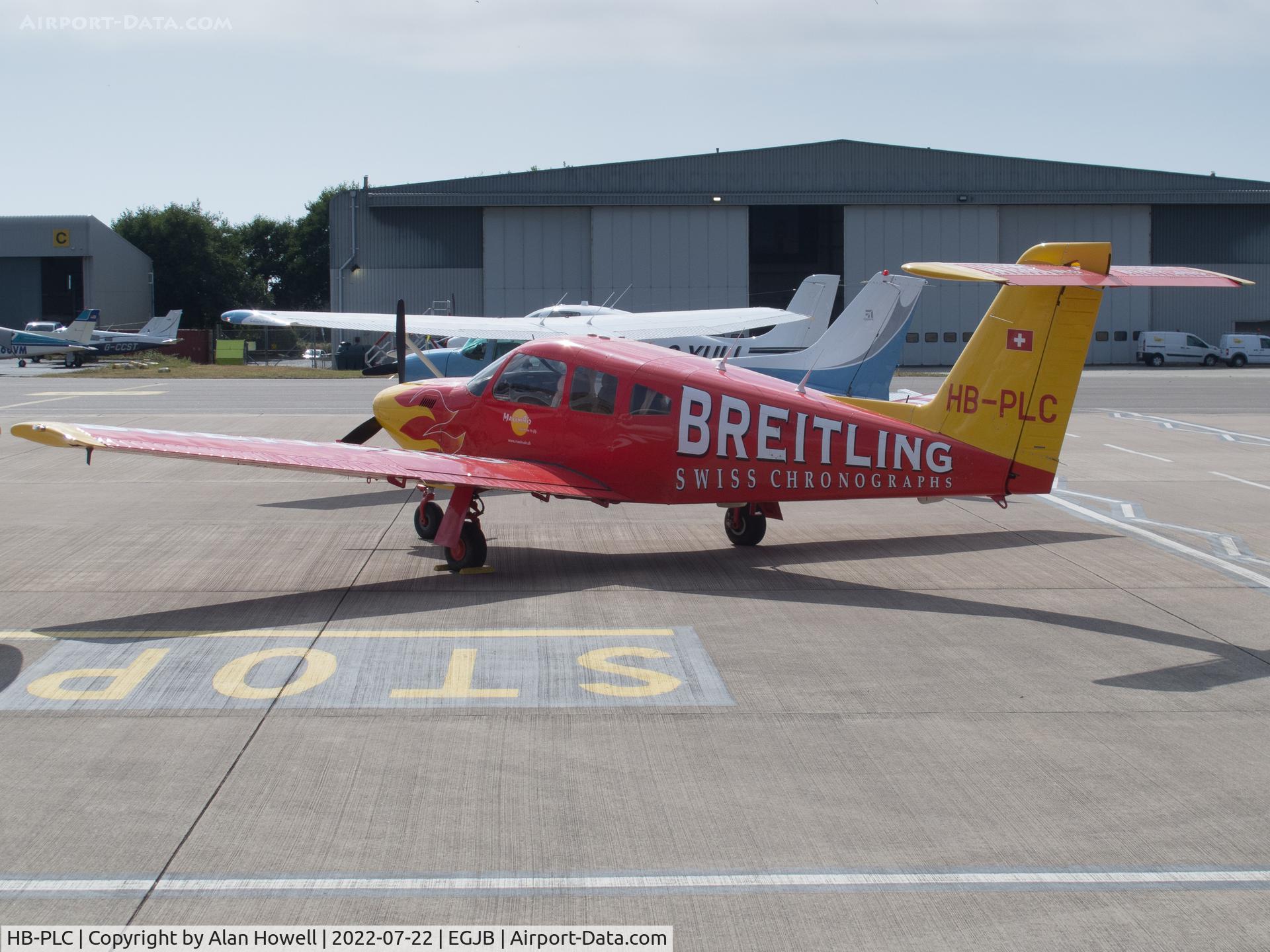 HB-PLC, Piper PA-28RT-201T Turbo Arrow IV Arrow IV C/N 28R-8231056, On the west apron, Guernsey