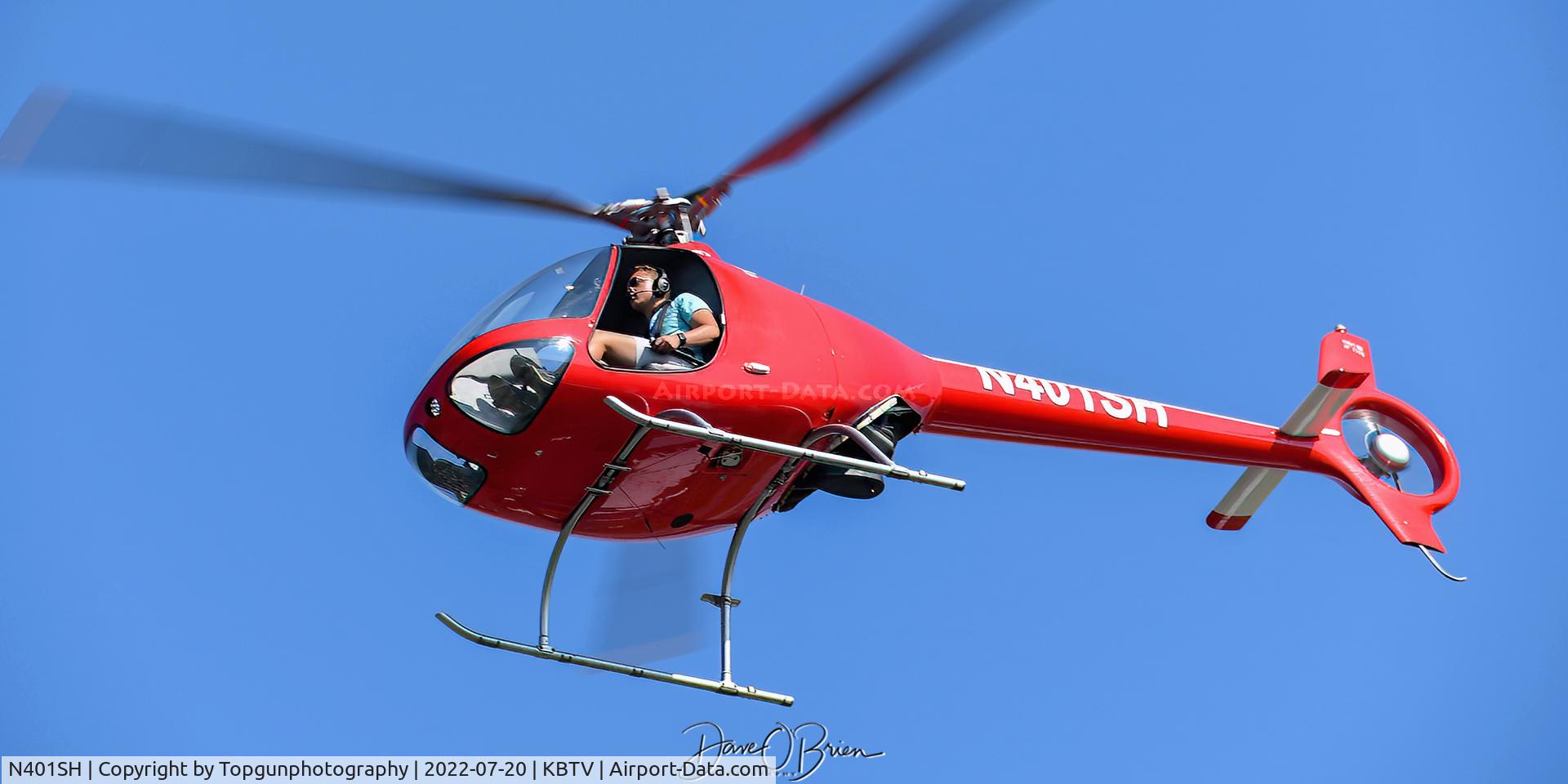N401SH, 2017 Guimbal Cabri G2 C/N 1195, buzzing over the parking garage