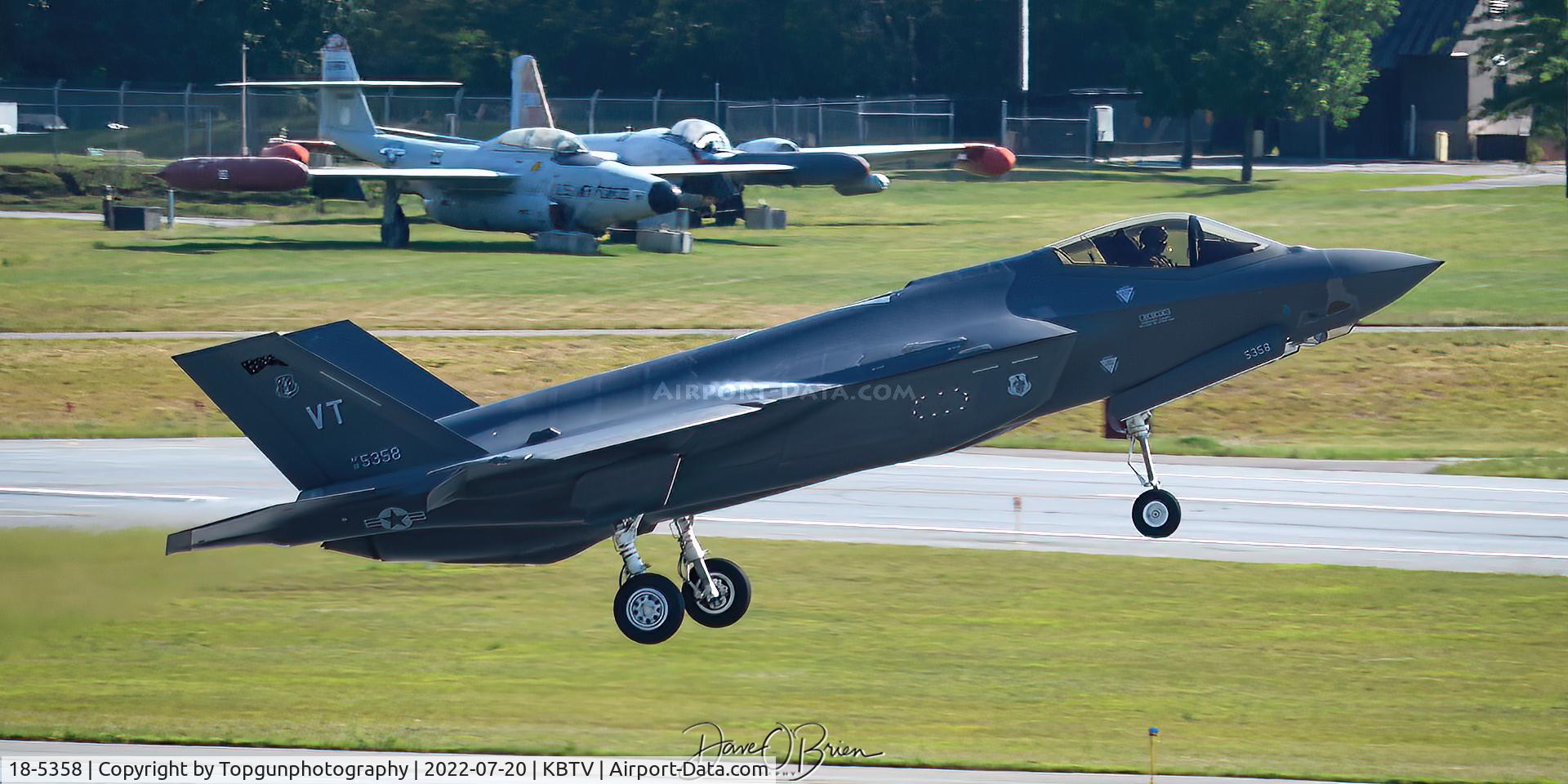 18-5358, 2019 Lockheed Martin F-35A Lightning II C/N AF-249, BREW21 lifting off RW15