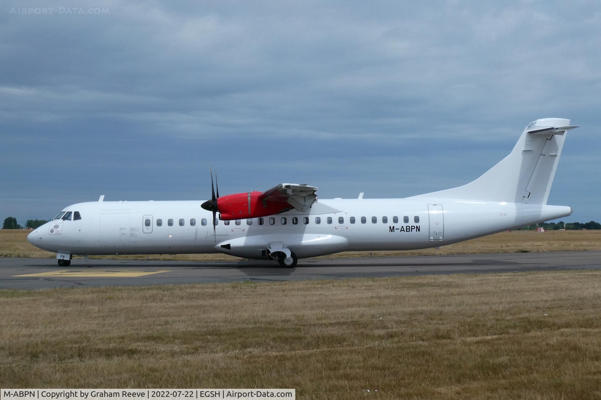 M-ABPN, 2014 ATR 72-600 (72-212A) C/N 1199, Departing from Norwich.