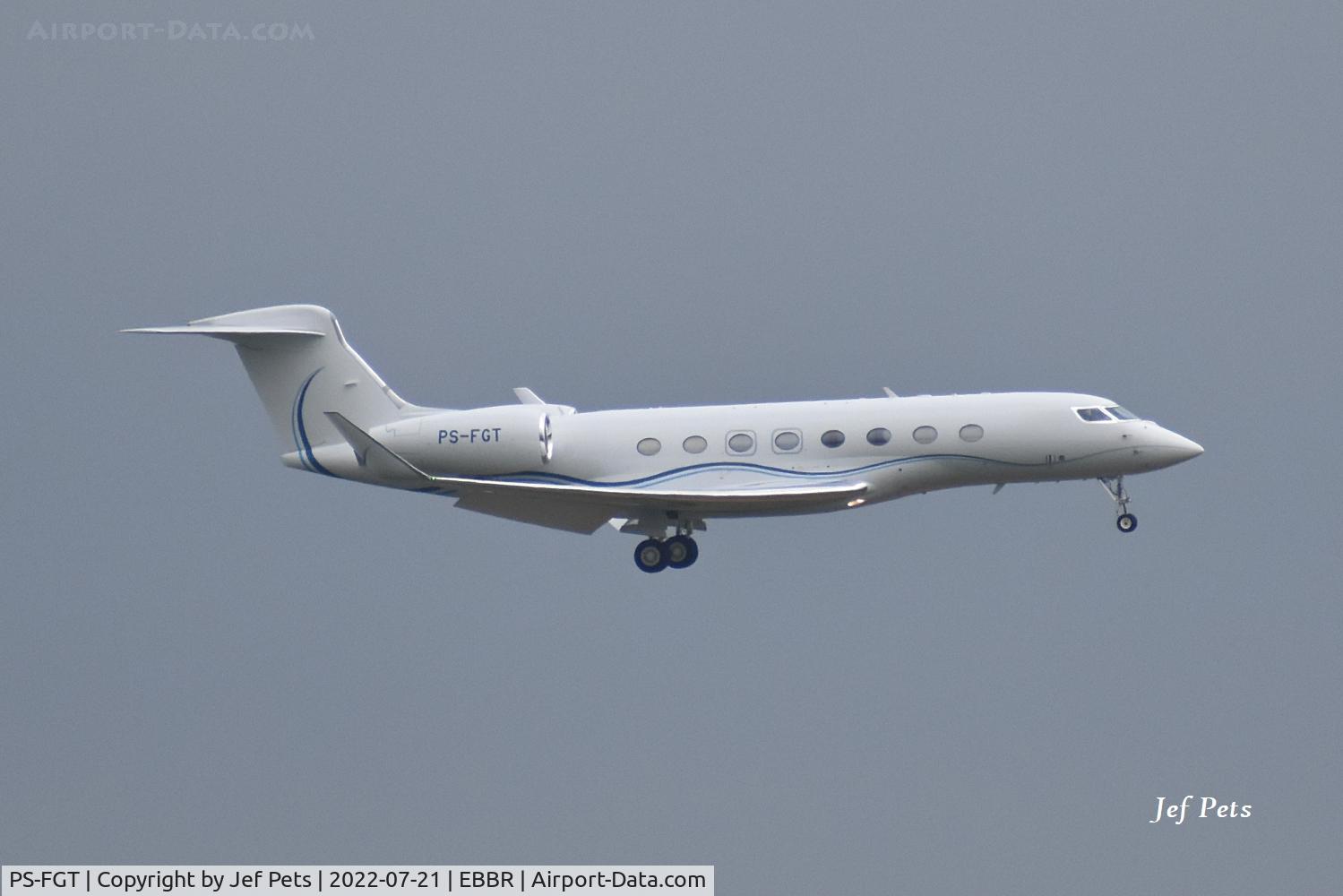 PS-FGT, 2018 Gulfstream G-VI (G650ER) C/N 6340, Landing at Brussels Airport.  Ex. VQ-BCT.