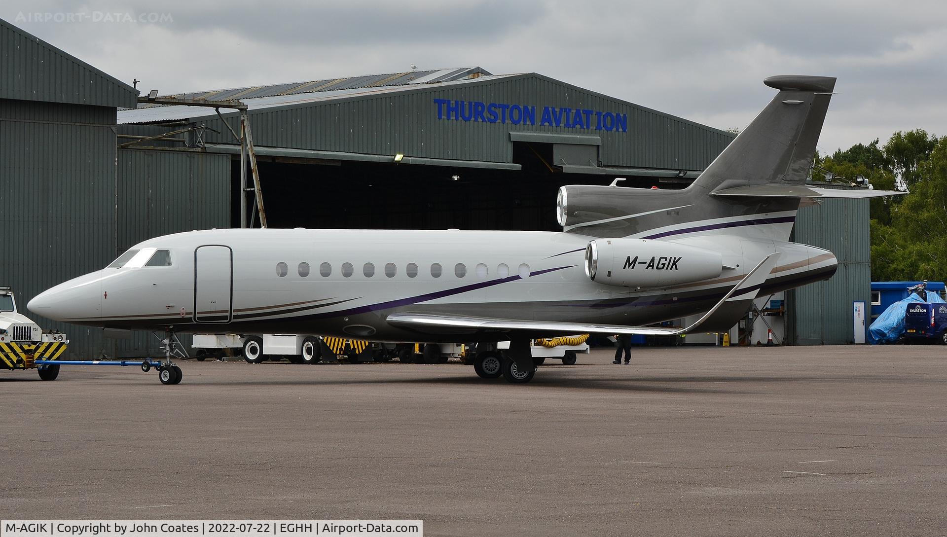 M-AGIK, 2014 Dassault Falcon 900EX C/N 274, At Thurston Aviation