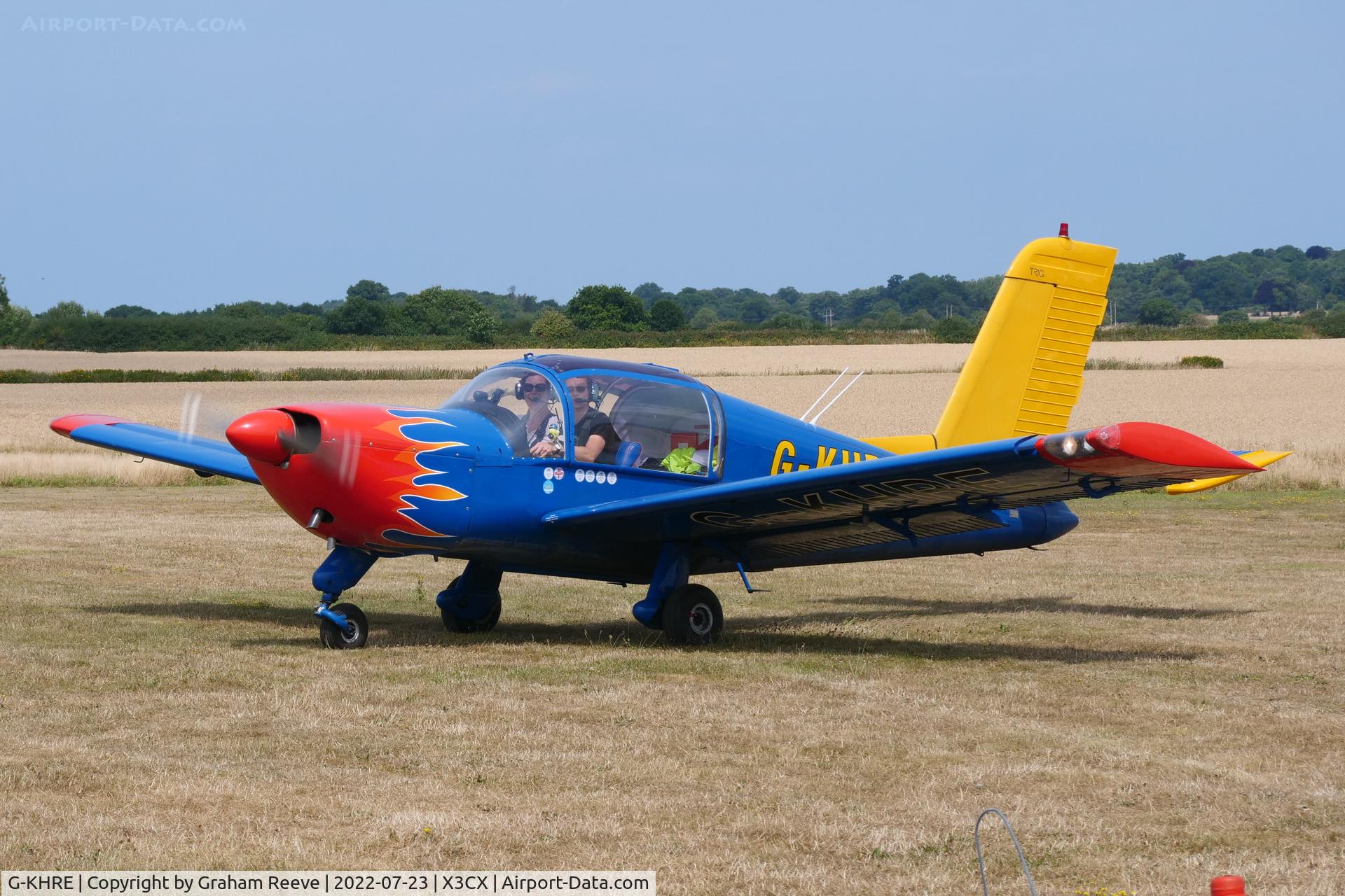 G-KHRE, 1979 Socata Rallye 150SV Garnement C/N 2931, Just landed at Northrepps.