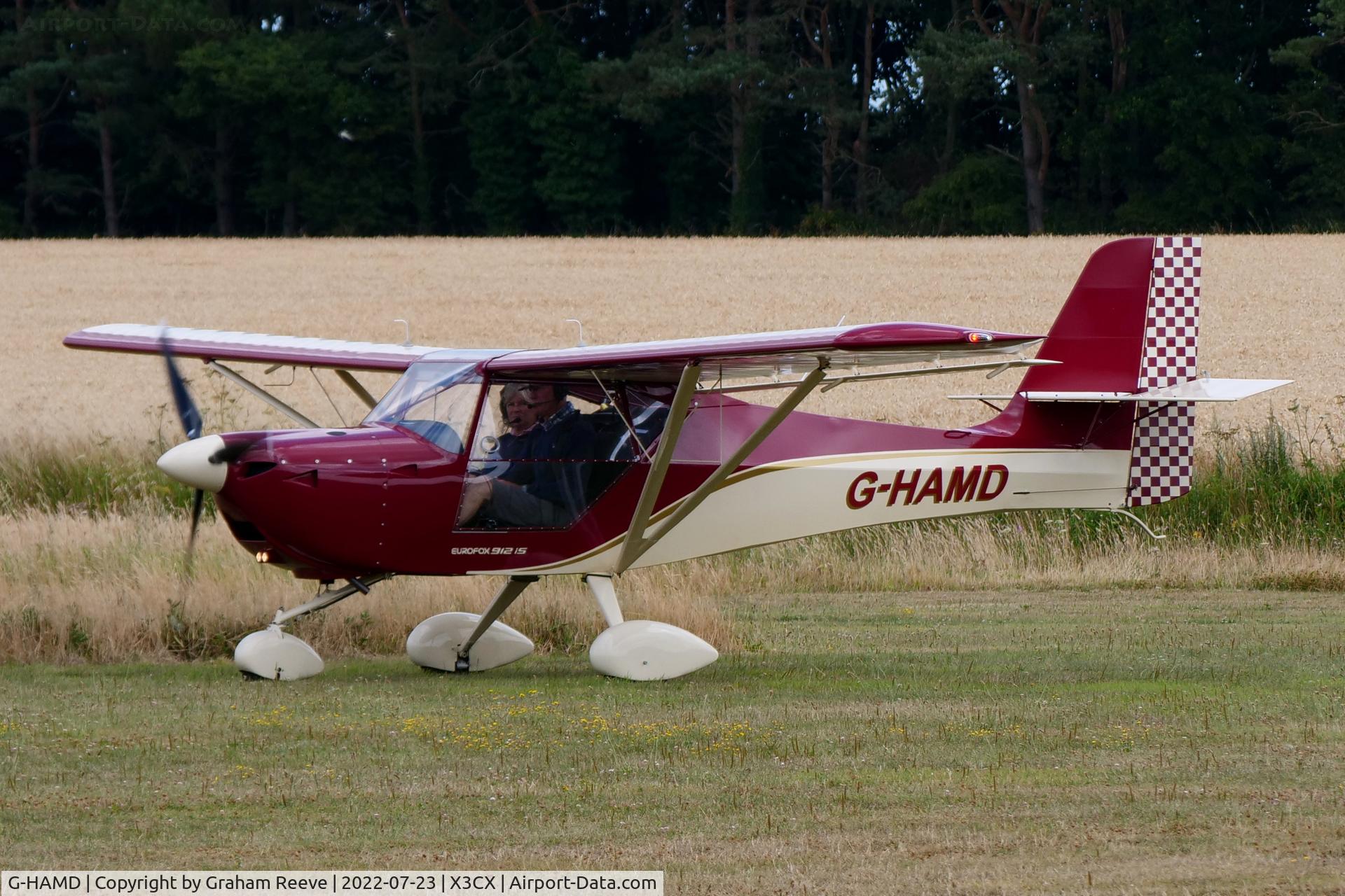 G-HAMD, 2020 Ascent Industries EuroFOX 3K C/N 58920, Just landed at Northrepps.