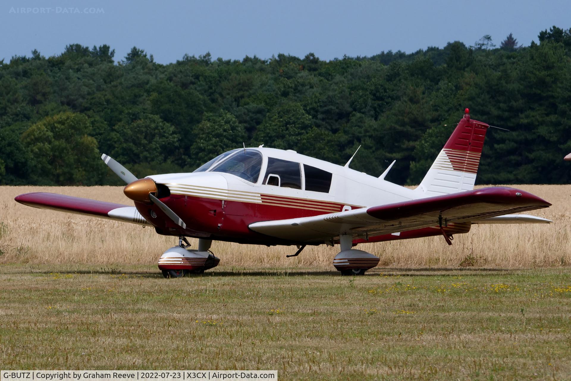 G-BUTZ, 1967 Piper PA-28-180 Cherokee C C/N 28-3107, Parked at Northrepps.