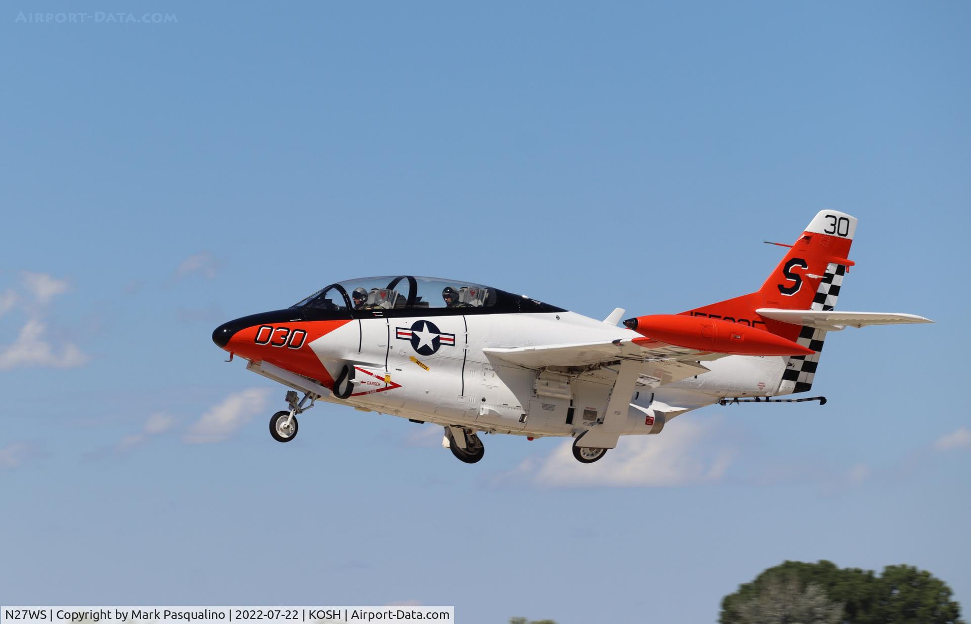 N27WS, North American T-2B Buckeye C/N 310-30, North American T-2B Buckeye