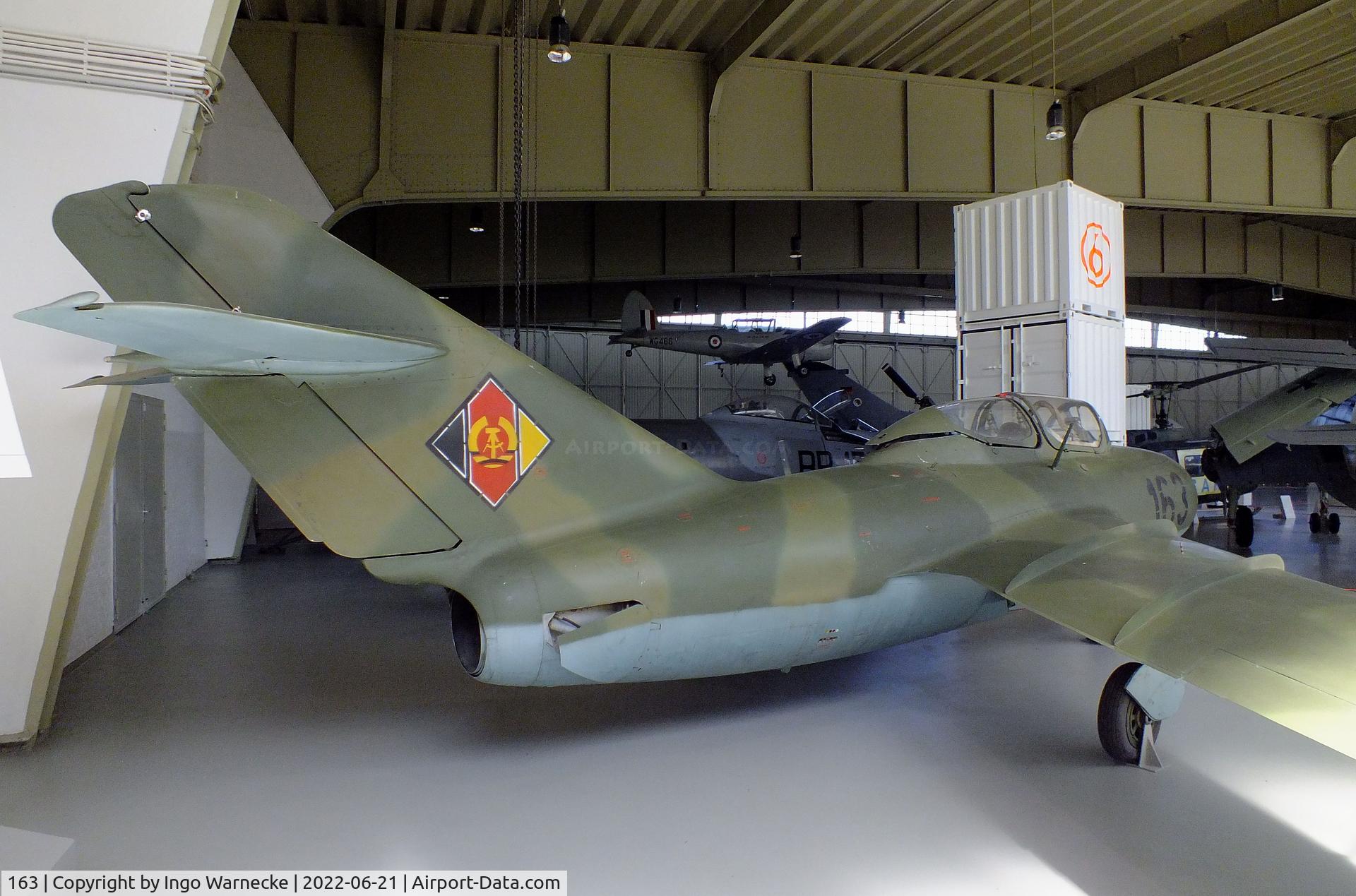 163, 1959 Mikoyan-Gurevich MiG-15 UTI C/N 922257, Mikoyan i Gurevich MiG-15UTI MIDGET at the MHM Berlin-Gatow (aka Luftwaffenmuseum, German Air Force Museum)