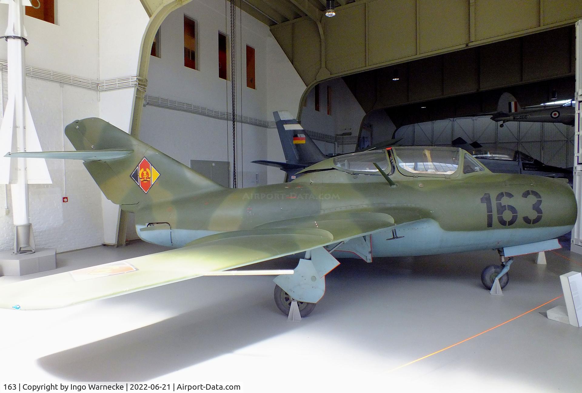 163, 1959 Mikoyan-Gurevich MiG-15 UTI C/N 922257, Mikoyan i Gurevich MiG-15UTI MIDGET at the MHM Berlin-Gatow (aka Luftwaffenmuseum, German Air Force Museum)