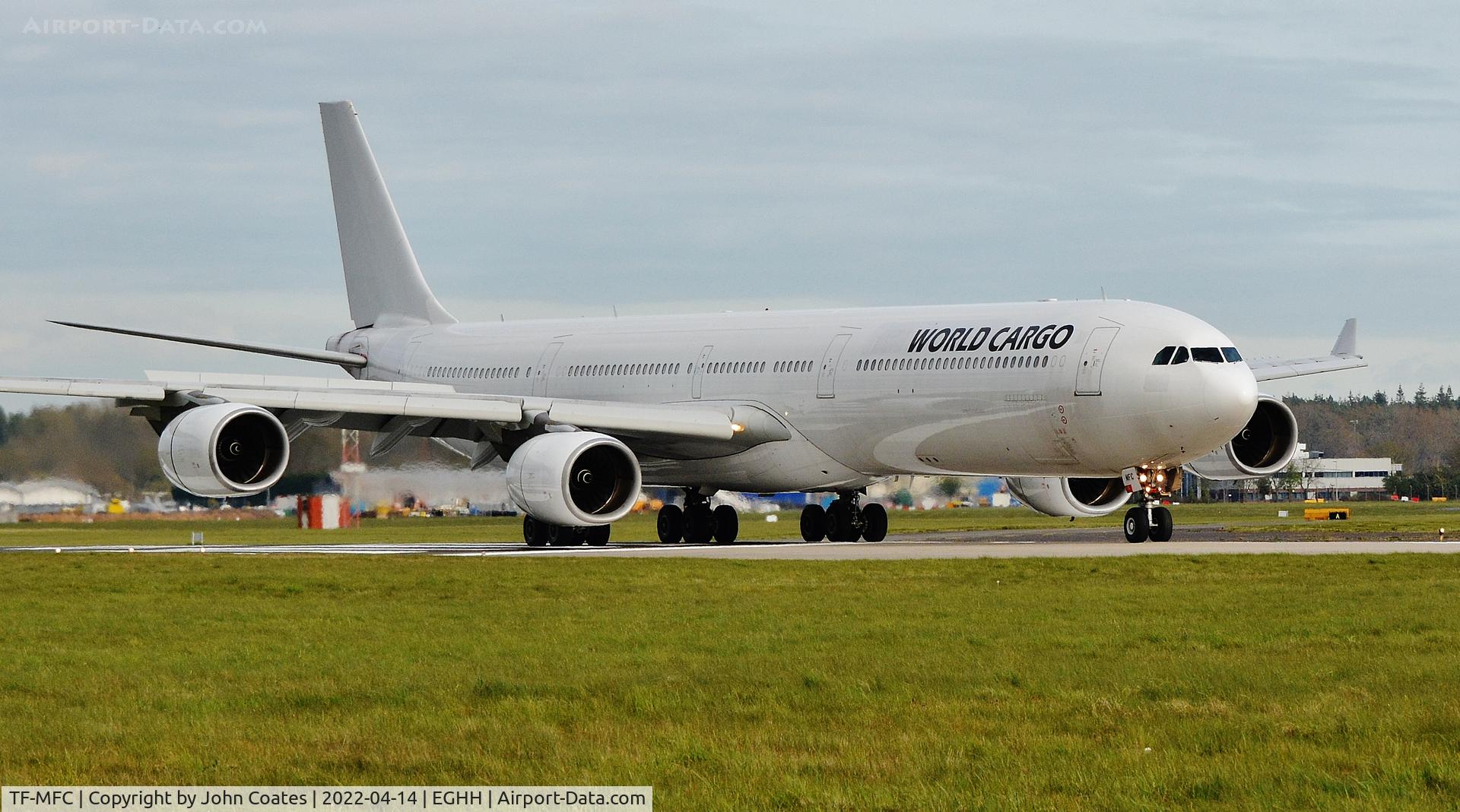 TF-MFC, 2003 Airbus A340-642 C/N 431, Arriving on runway 26