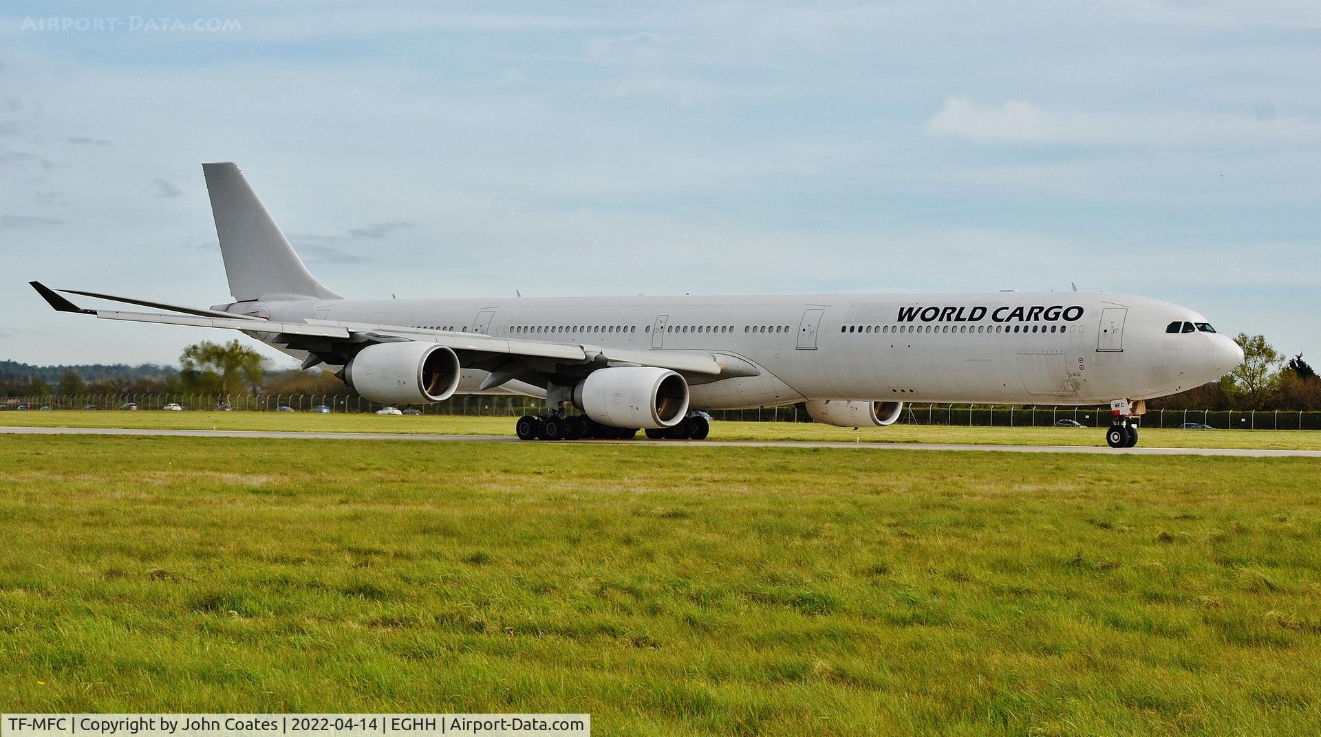 TF-MFC, 2003 Airbus A340-642 C/N 431, Arriving on runway 26