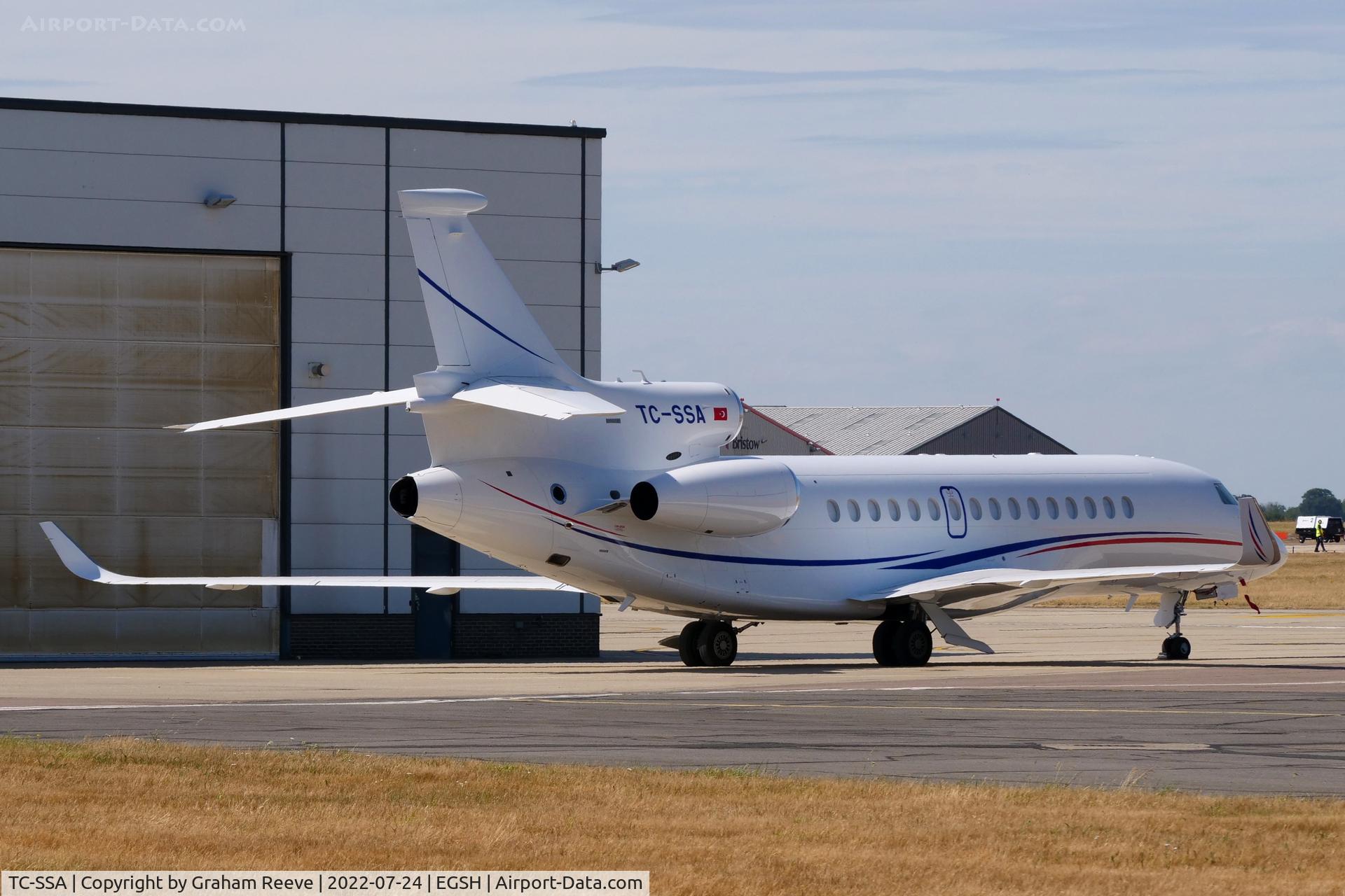 TC-SSA, Dassault Falcon 8X C/N 485, Parked at Norwich.