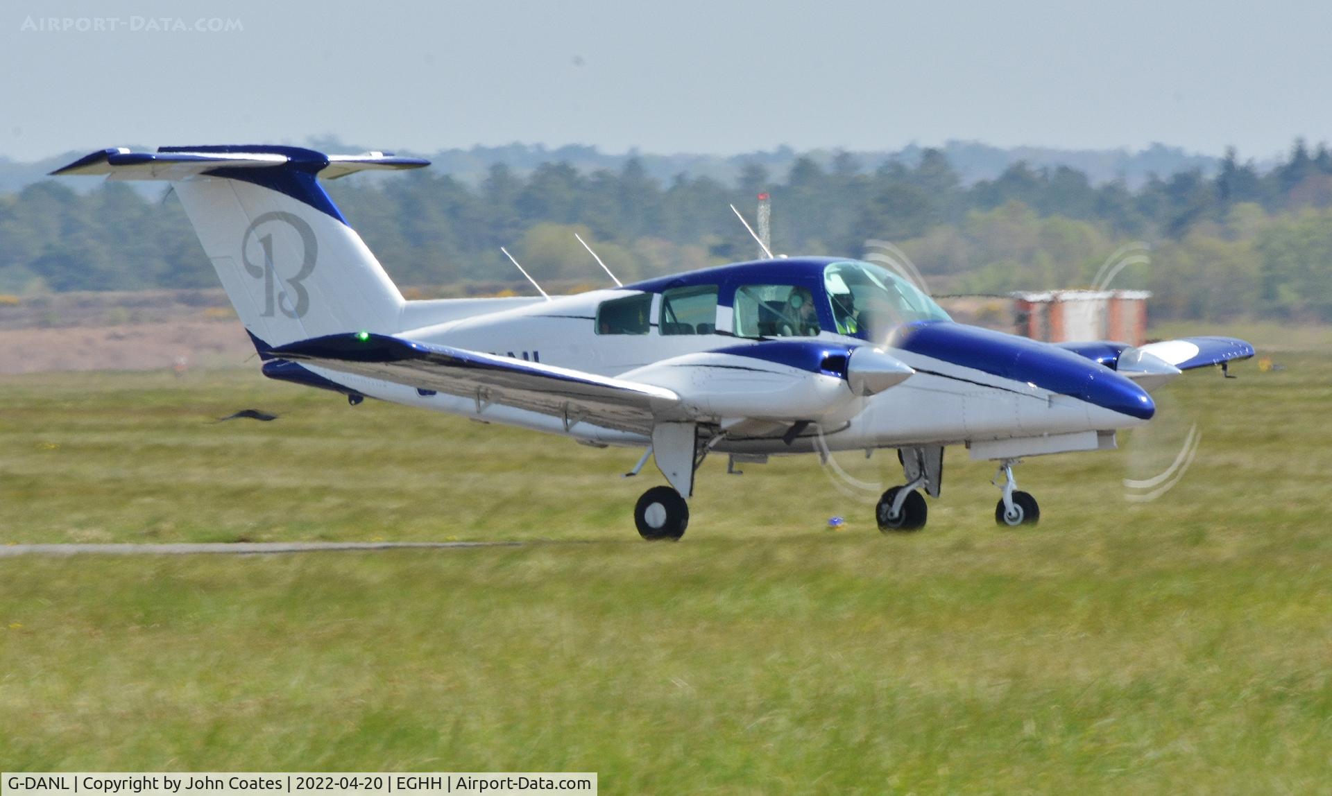 G-DANL, 1981 Beechcraft 76 Duchess C/N ME-398, Taxiing for departure