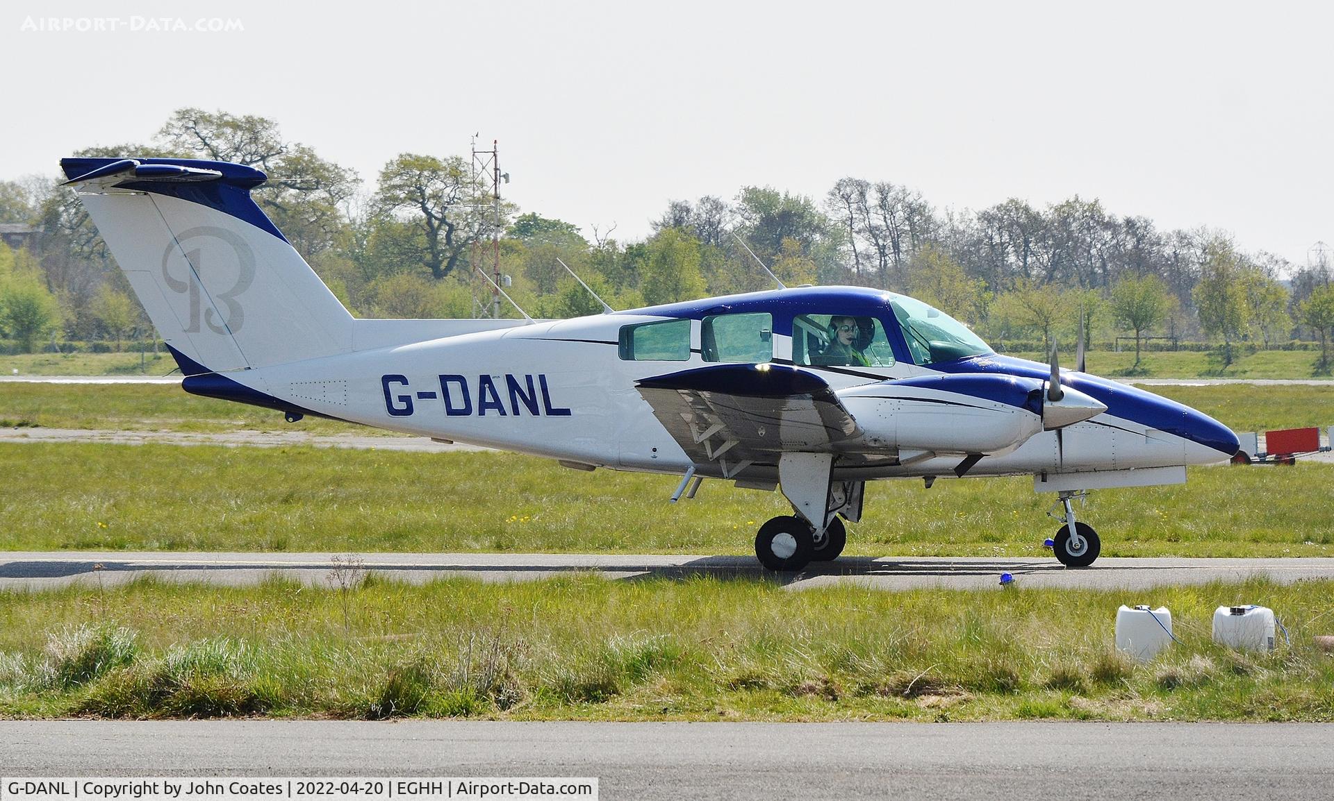 G-DANL, 1981 Beechcraft 76 Duchess C/N ME-398, Taxiing to depart