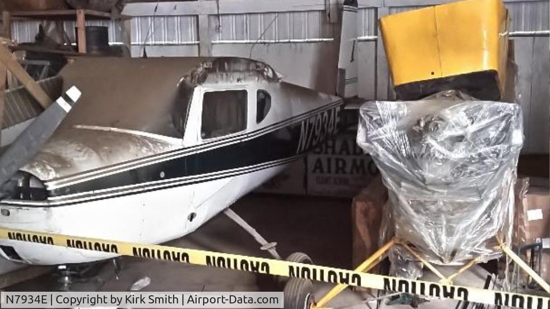 N7934E, 1960 Cessna 150 C/N 17734, Found in a barn on Old Mill Road in Spencer Ohio. Owner is selling all of the planes and parts on the property. No other info.