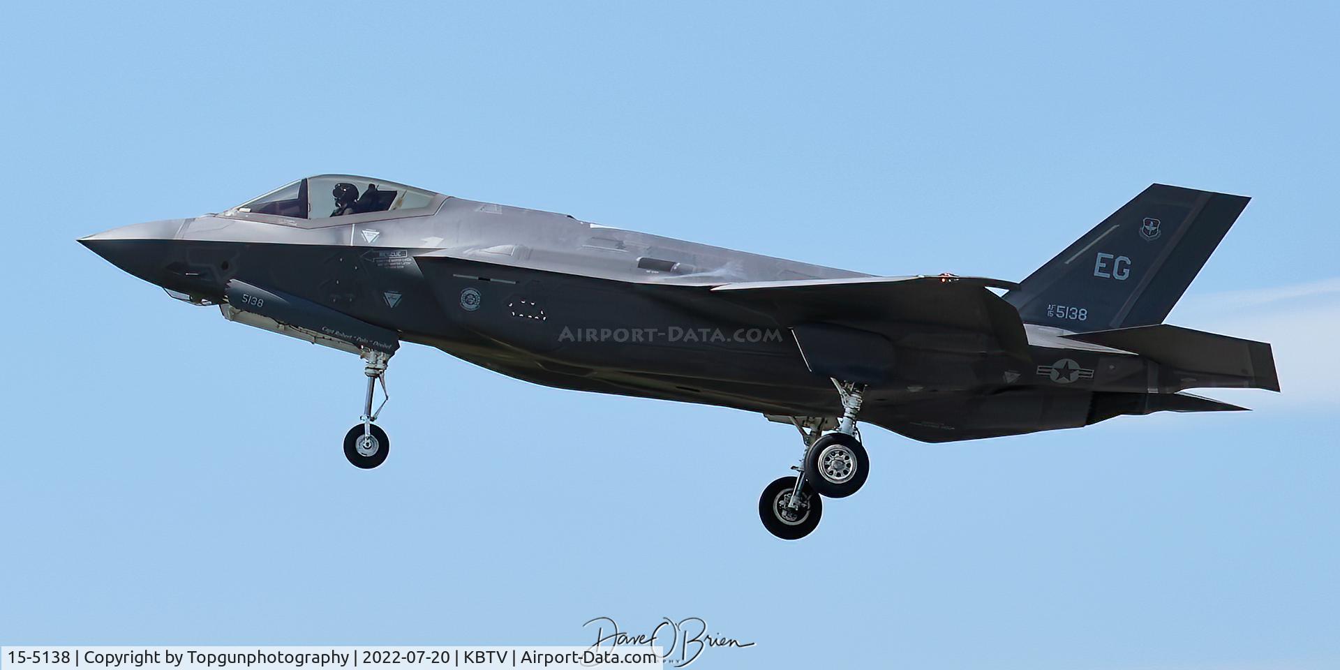 15-5138, 2016 Lockheed Martin F-35A Lightning II C/N AF-129, MAMBA1 returns after morning sortie