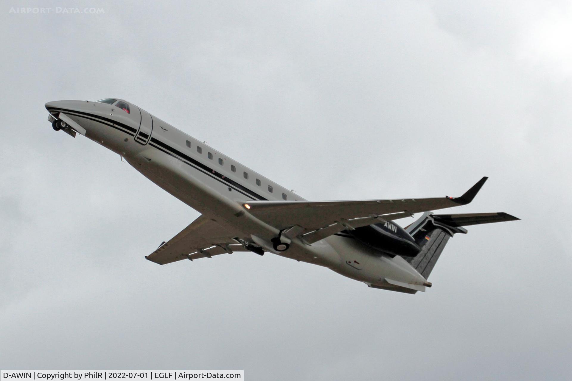 D-AWIN, 2018 Embraer EMB-135BJ Legacy 650 C/N 14501231, Farnborough departure