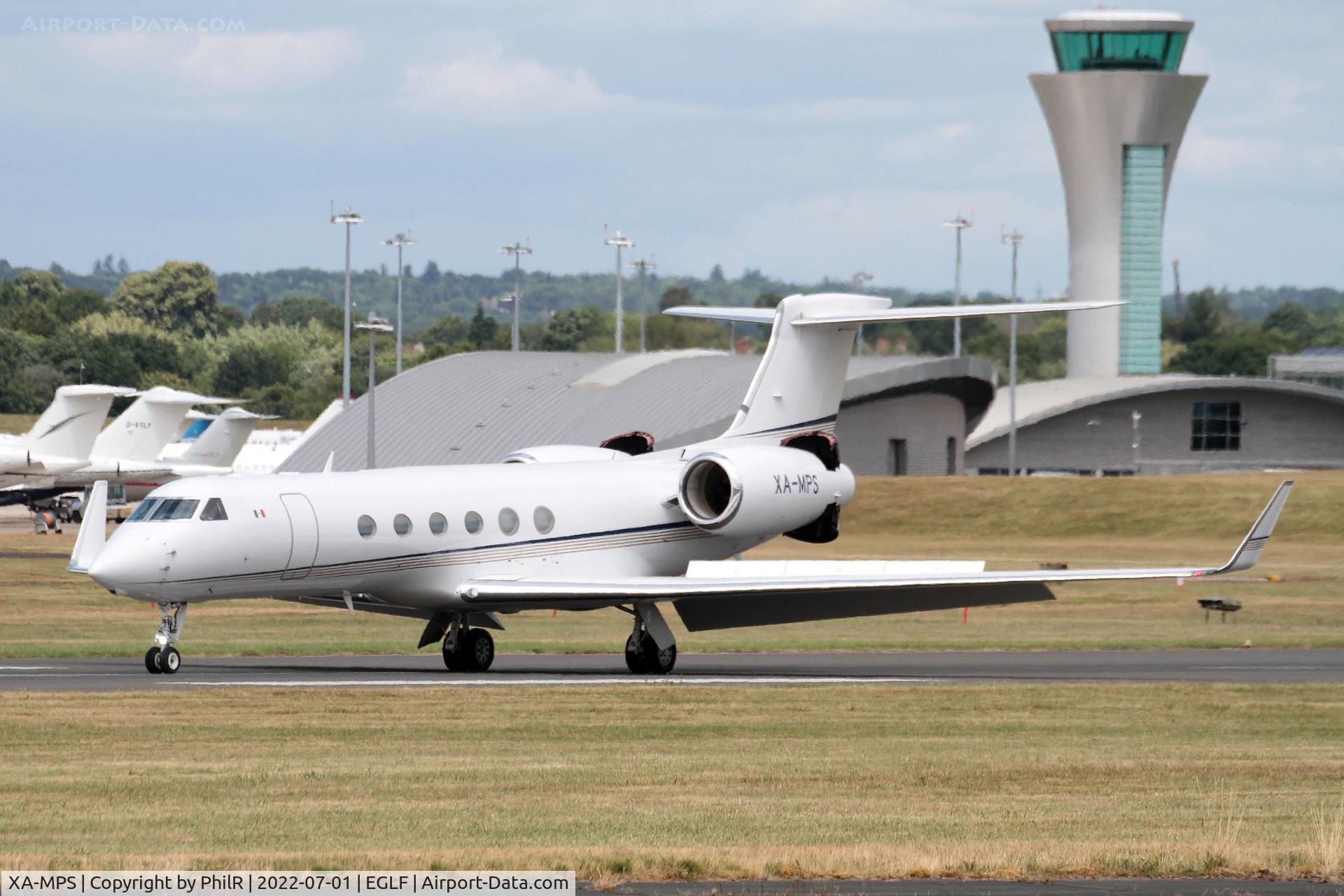 XA-MPS, 2001 Gulfstream Aerospace G-V C/N 654, Farnborough arrival