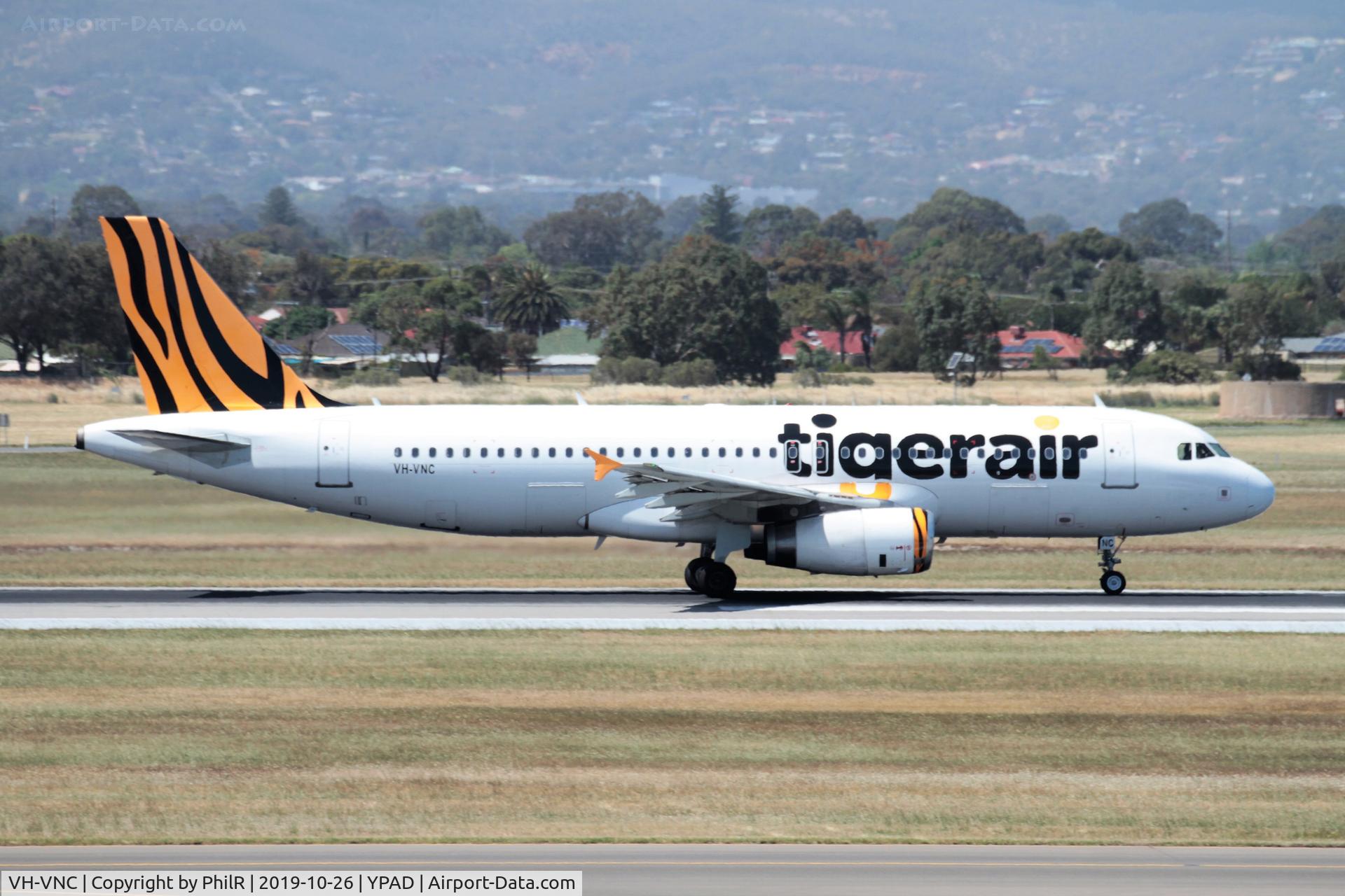 VH-VNC, 2007 Airbus A320-232 C/N 3275, Arrival Adelaide