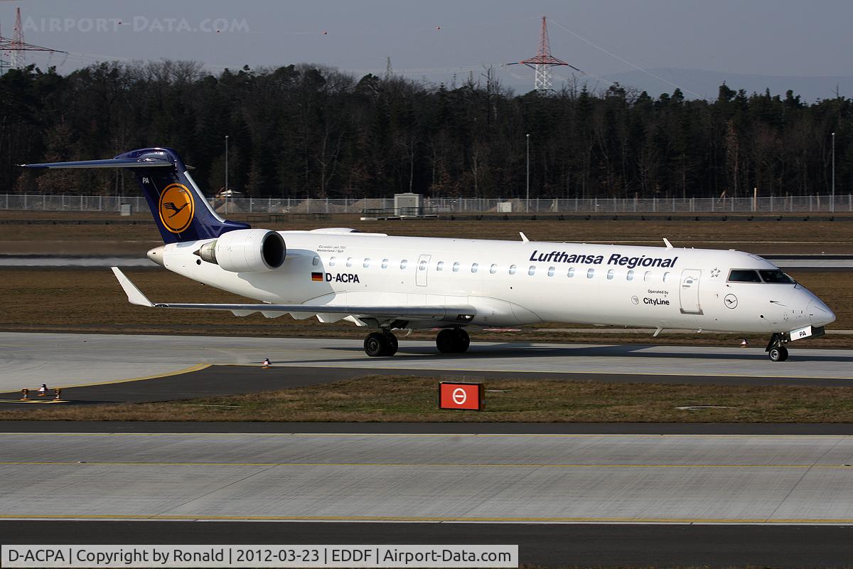 D-ACPA, 2001 Canadair CRJ-701ER (CL-600-2C10) Regional Jet C/N 10012, at fra