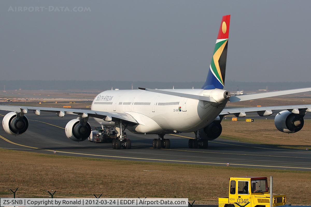 ZS-SNB, 2002 Airbus A340-642 C/N 417, at fra