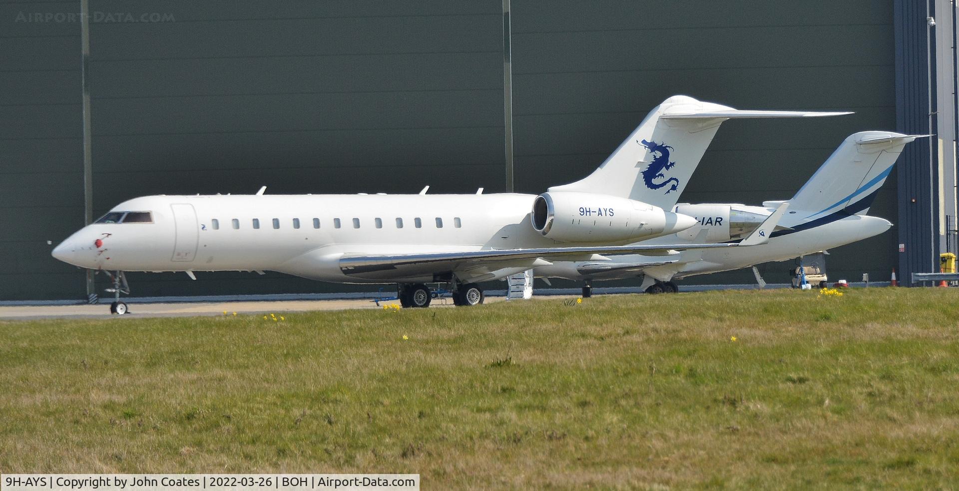 9H-AYS, 2001 Bombardier BD-700-1A10 Global Express C/N 9094, Parked at Gama Aviation