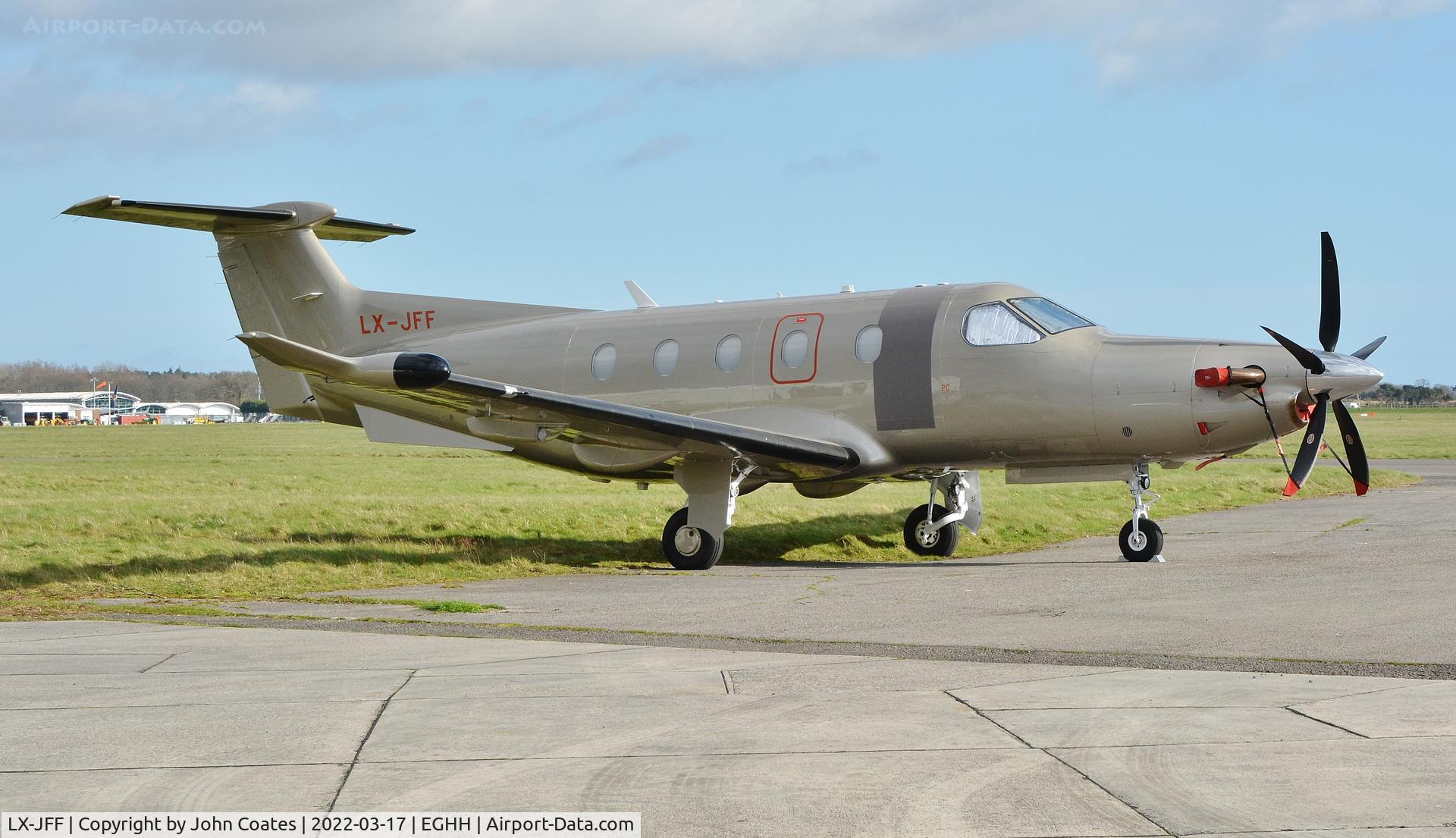 LX-JFF, 2018 Pilatus PC-12/47E C/N 1857, Parked at BAS