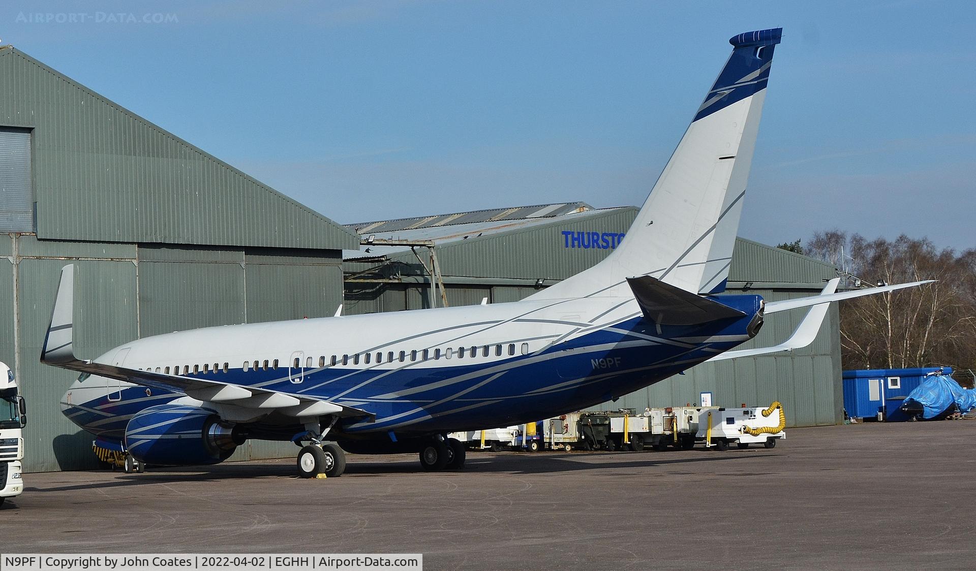 N9PF, 2010 Boeing 737-7HZ C/N 37583, Visitor to European Aviation
