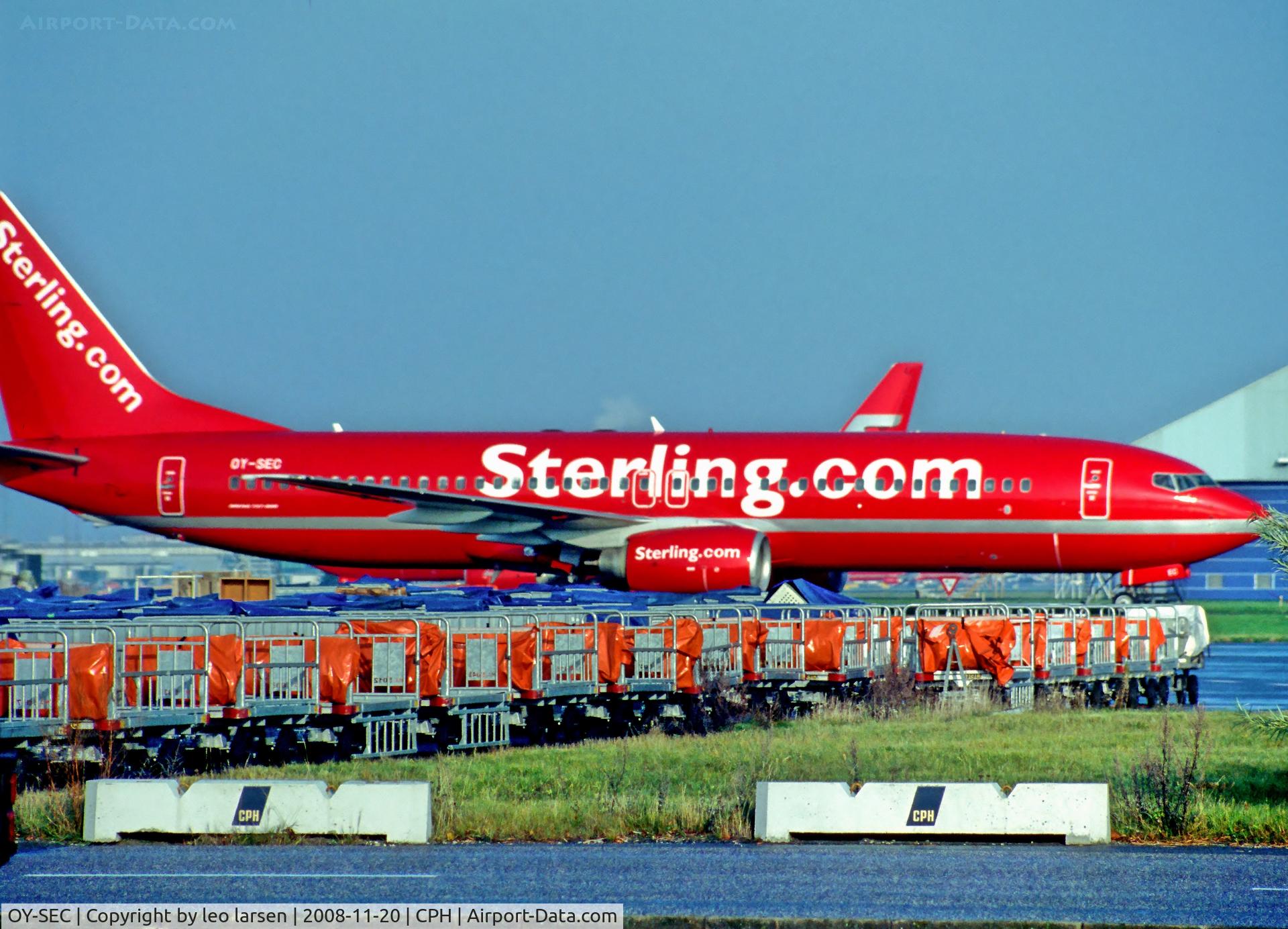 OY-SEC, 1999 Boeing 737-8Q8 C/N 28221, Copenhagen 20.11.2008