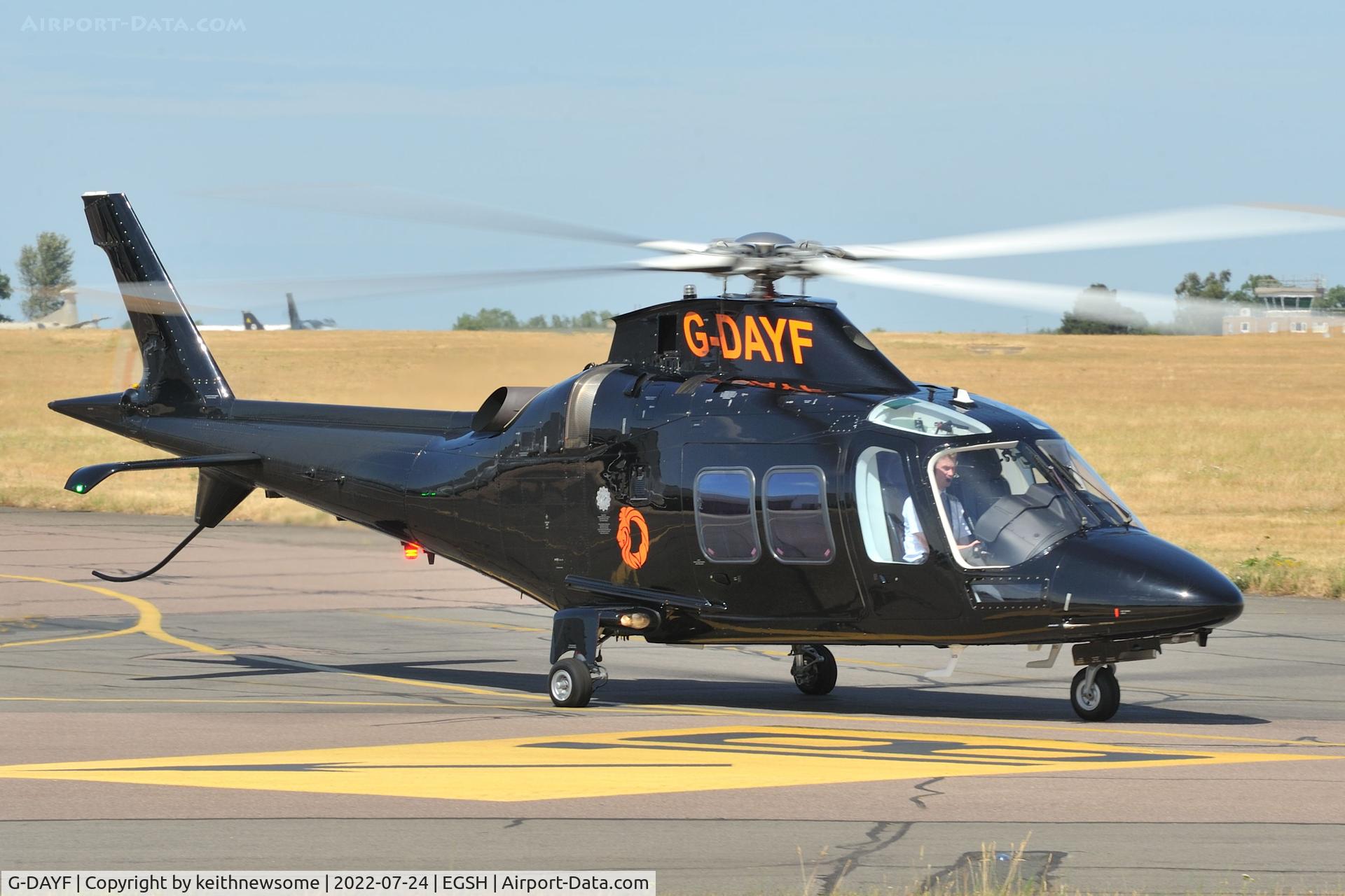 G-DAYF, 2010 Agusta AW-109SP Grand New C/N 22216, Leaving Norwich for Carlisle.